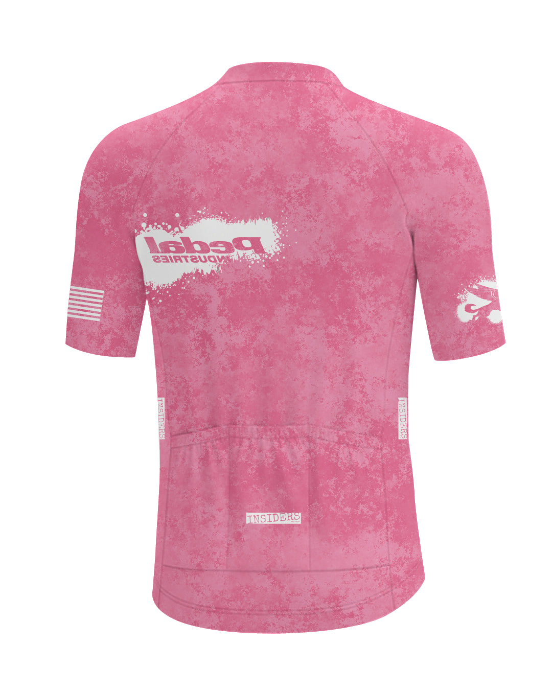 Pink PEDAL Insiders 2027 MEN'S PRO JERSEY ISD - flat product view, back pdp-last