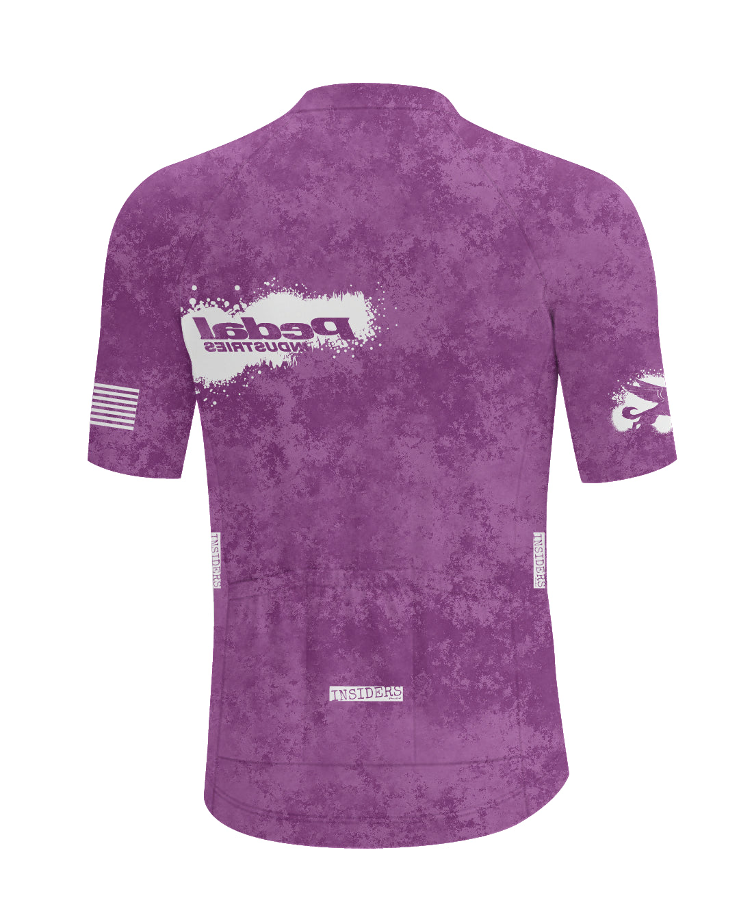 Purple PEDAL Insiders 2027 MEN'S PRO JERSEY ISD - flat product view, back pdp-last