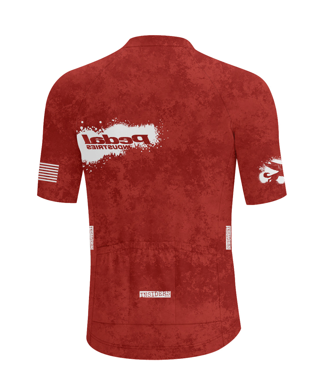 Red PEDAL Insiders 2027 MEN'S PRO JERSEY ISD - flat product view, back pdp-last