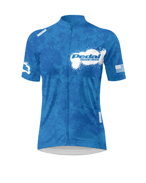 Azure Blue PEDAL Insiders 2027 WOMEN'S PRO JERSEY 2.5 ISD