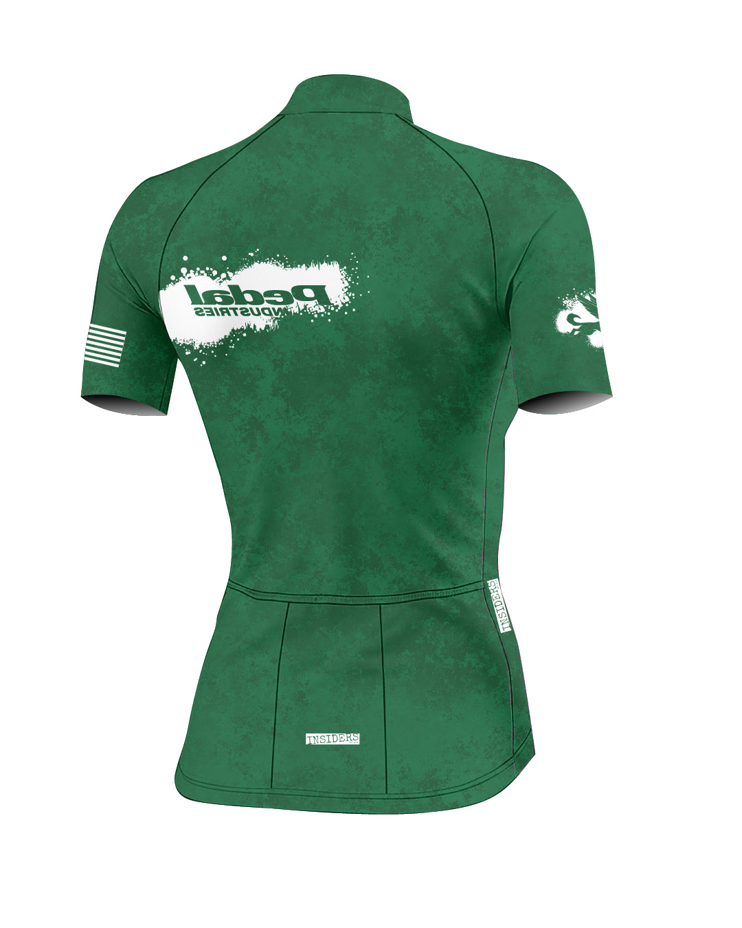 Deep Green PEDAL Insiders 2027 WOMEN'S PRO JERSEY 2.5 ISD - flat product view, back pdp-last