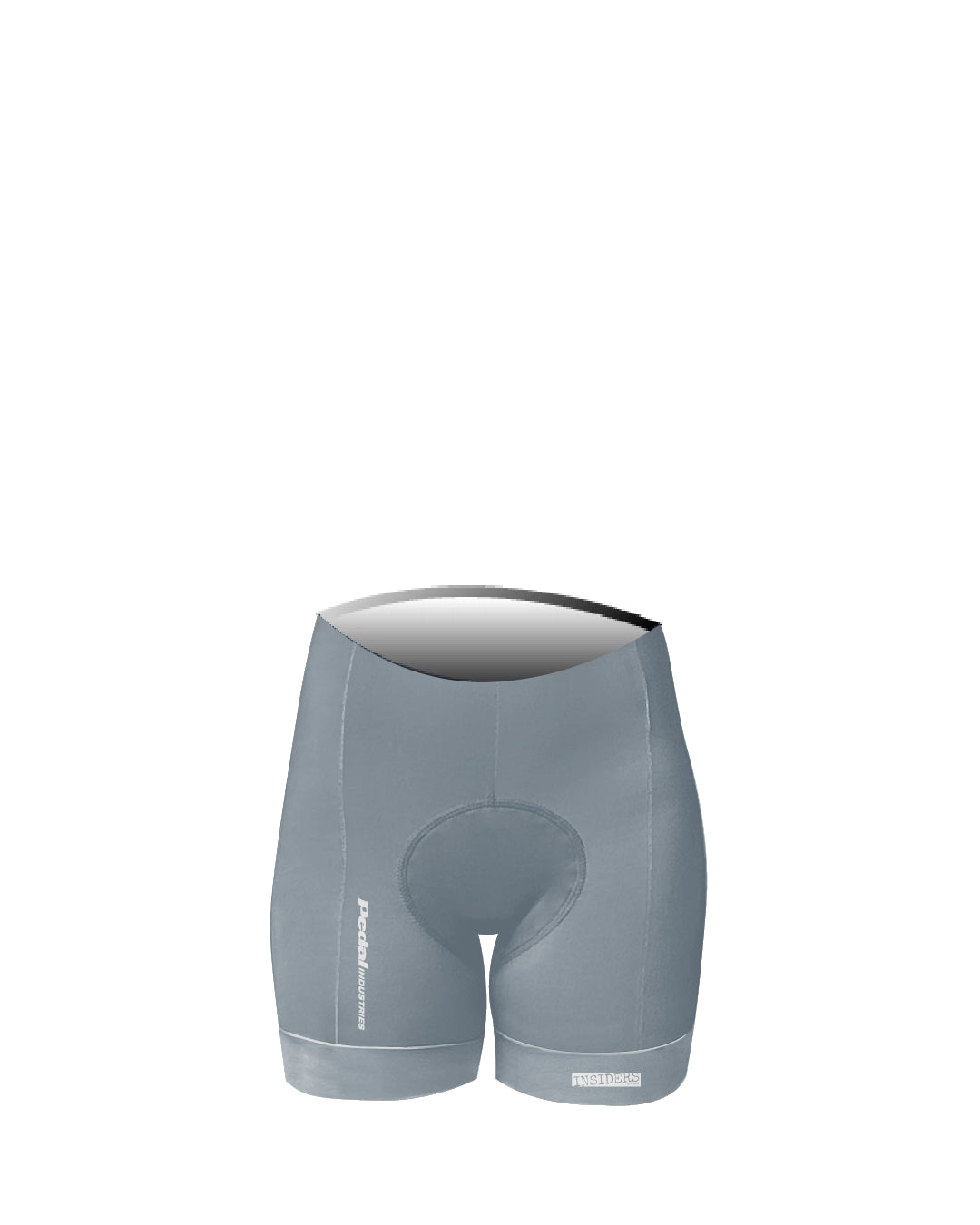 Light Blue PEDAL Insiders 2027 WOMEN'S PRO BIB 2.5 ISD (NO STRAPS) - flat product view pdp-last