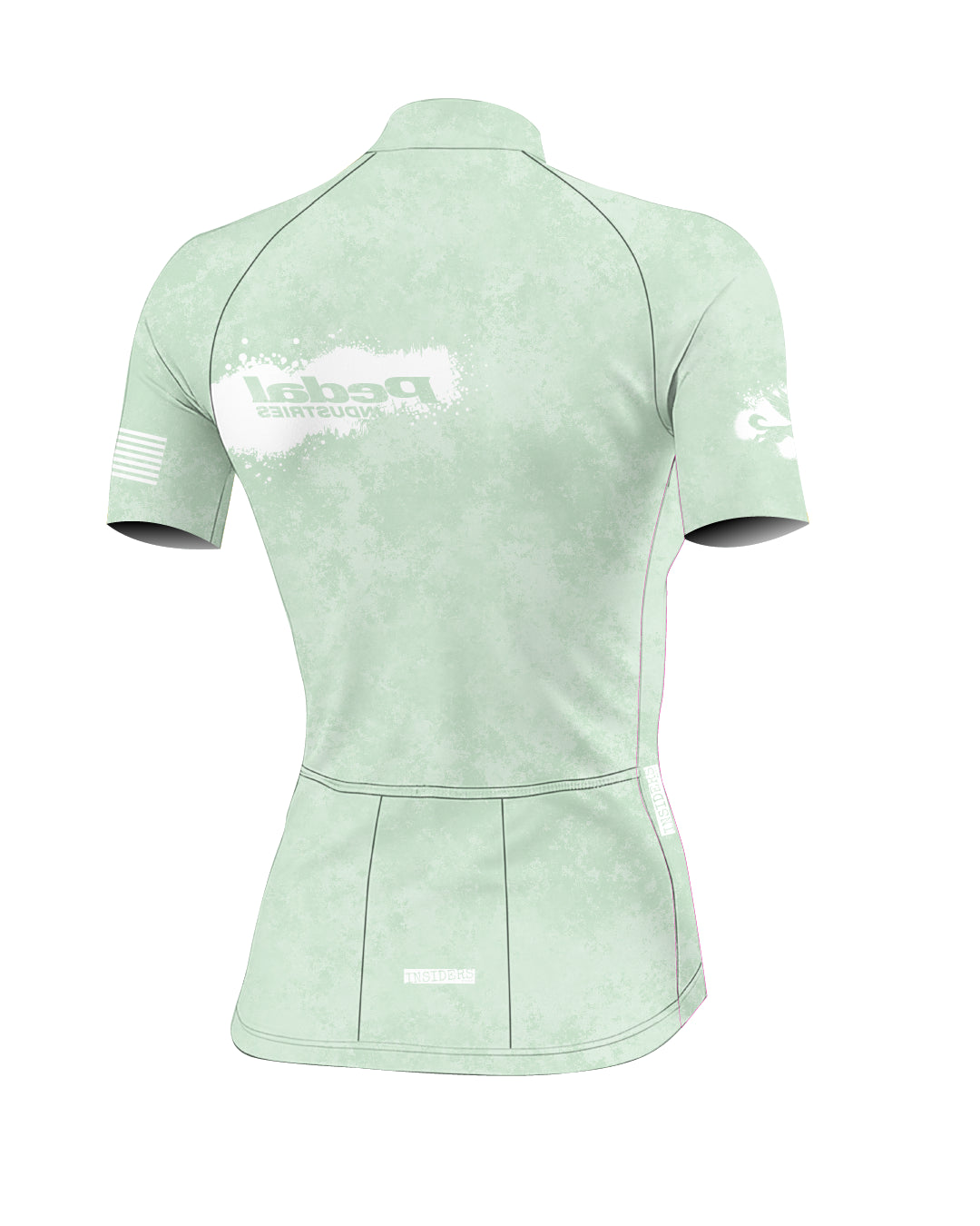 Mint Green PEDAL Insiders 2027 WOMEN'S PRO JERSEY 2.5 ISD - flat product view, back pdp-last