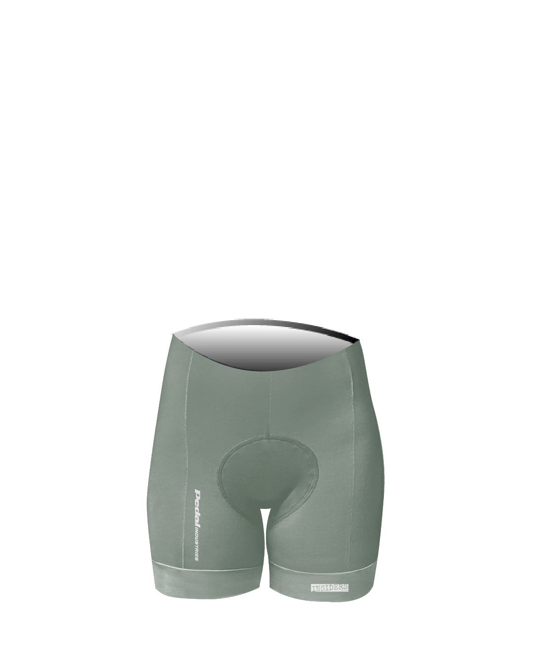 Mint Green PEDAL Insiders 2027 WOMEN'S PRO BIB 2.5 ISD (NO STRAPS) - flat product view pdp-last