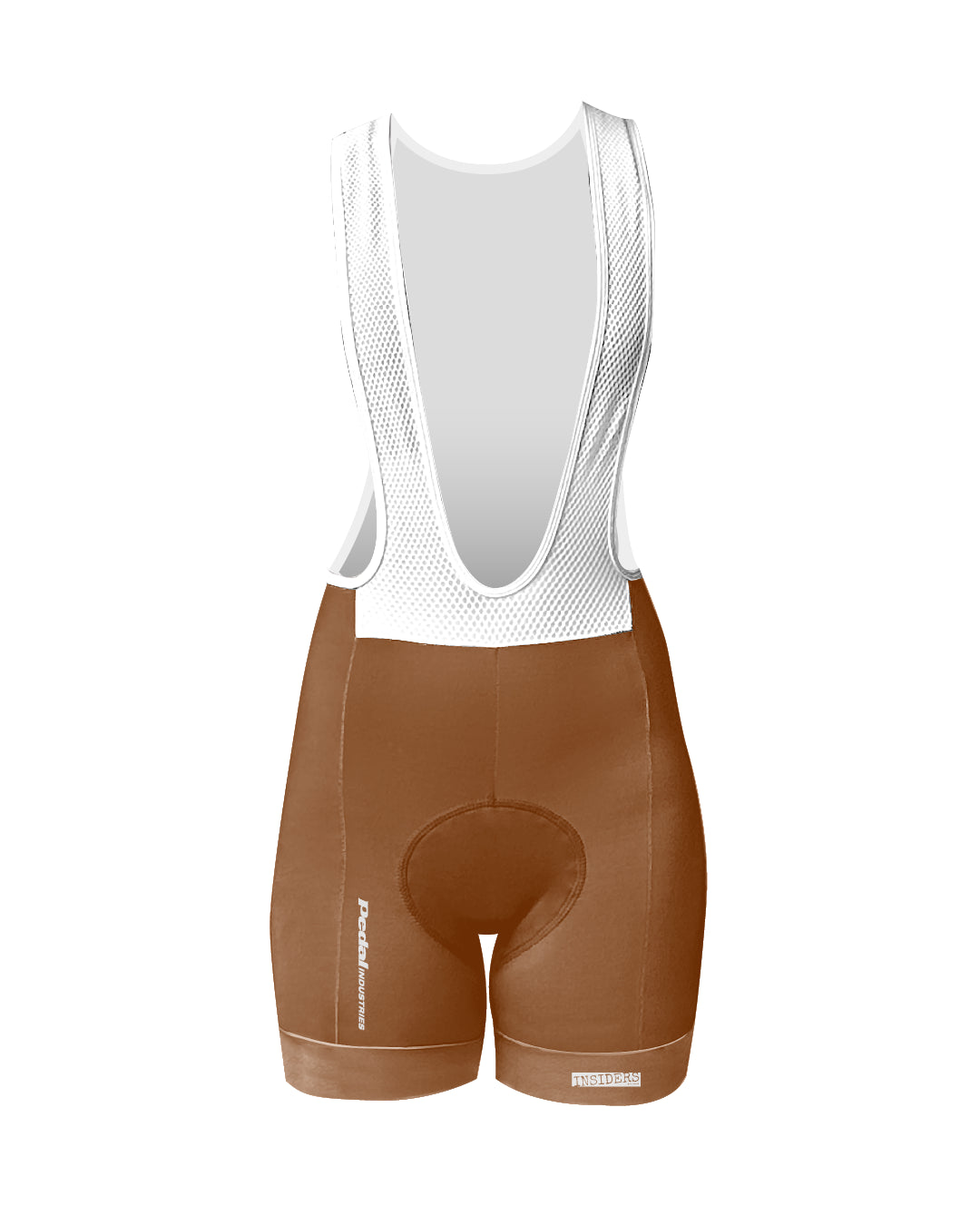 Orange PEDAL Insiders 2027 WOMEN'S PRO BIB 2.5 ISD - flat product view, front pdp-last