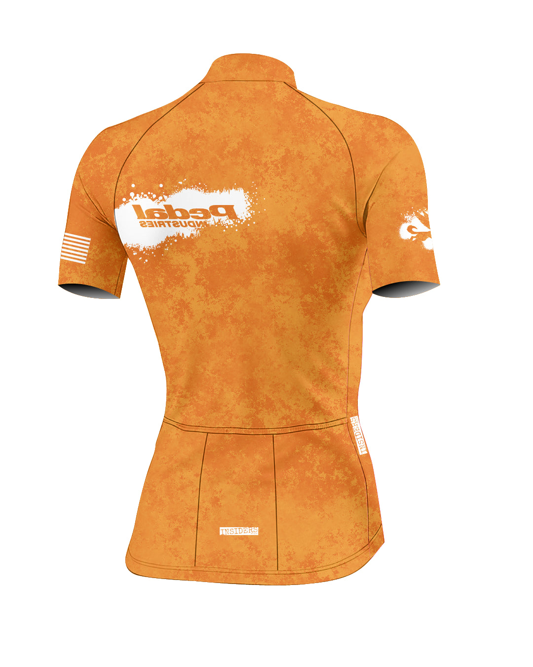 Orange PEDAL Insiders 2027 WOMEN'S PRO JERSEY 2.5 ISD - flat product view, back pdp-last