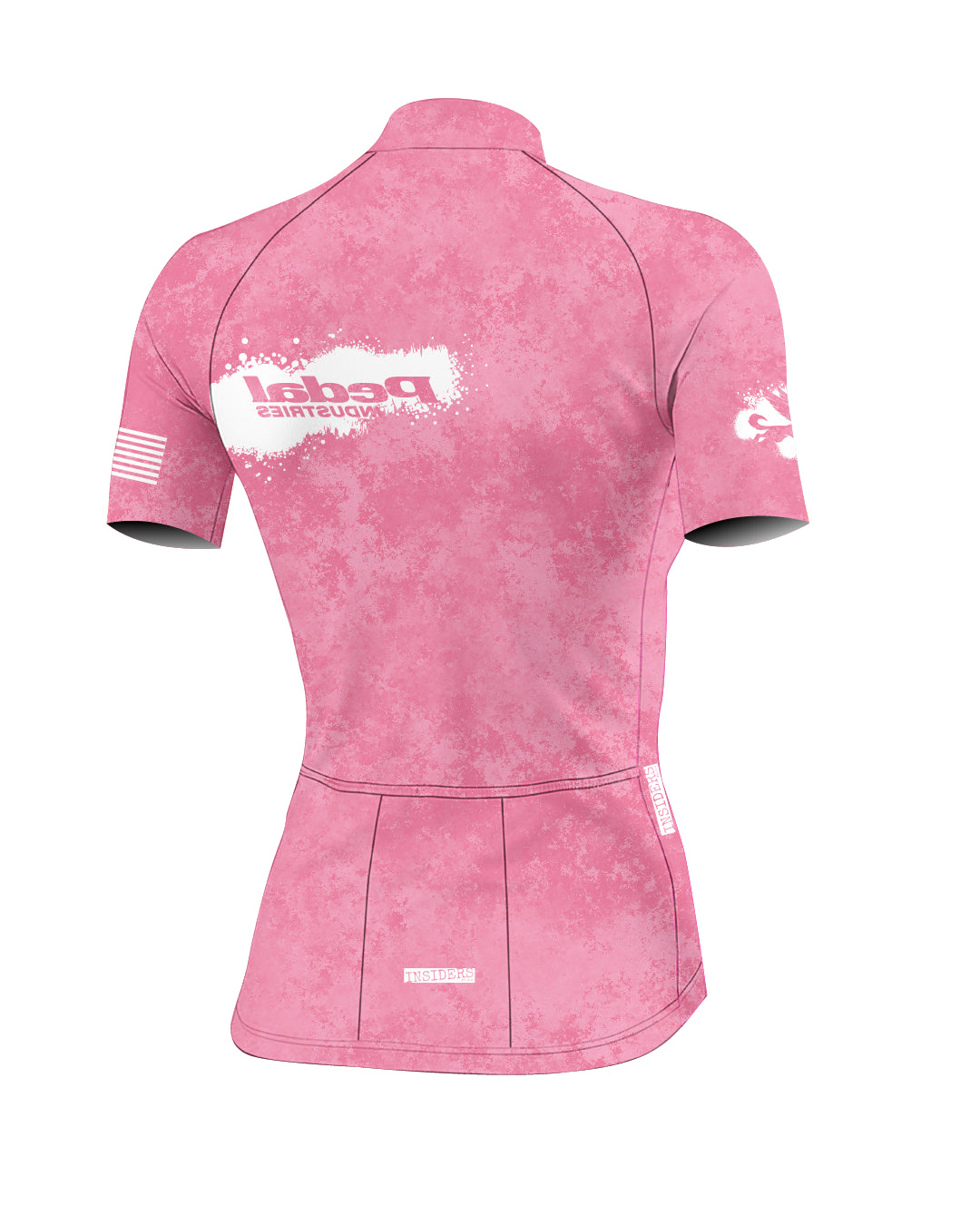 Pink PEDAL Insiders 2027 WOMEN'S PRO JERSEY 2.5 ISD - flat product view, back pdp-last