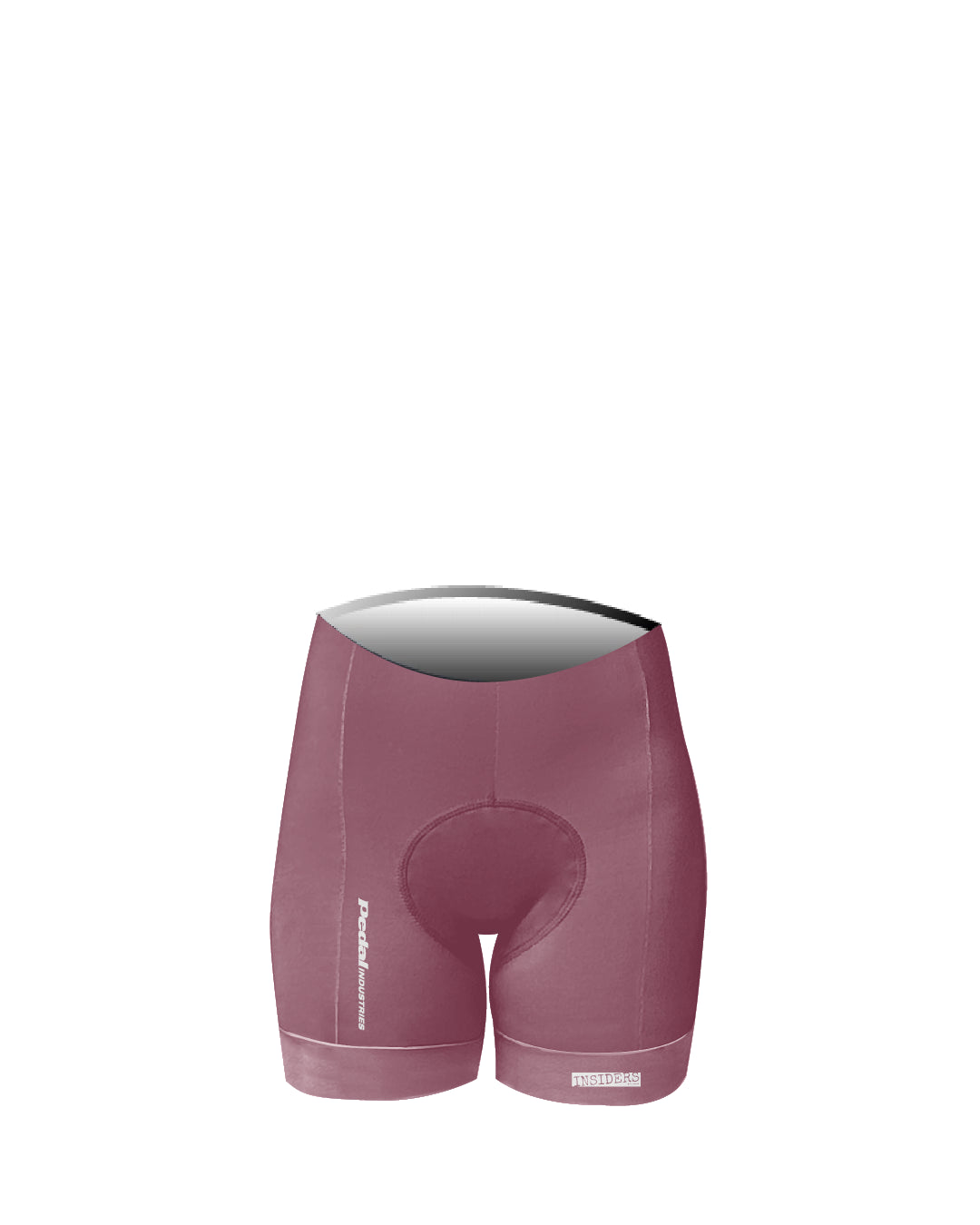 Pink PEDAL Insiders 2027 WOMEN'S PRO BIB 2.5 ISD (NO STRAPS) - flat product view pdp-last