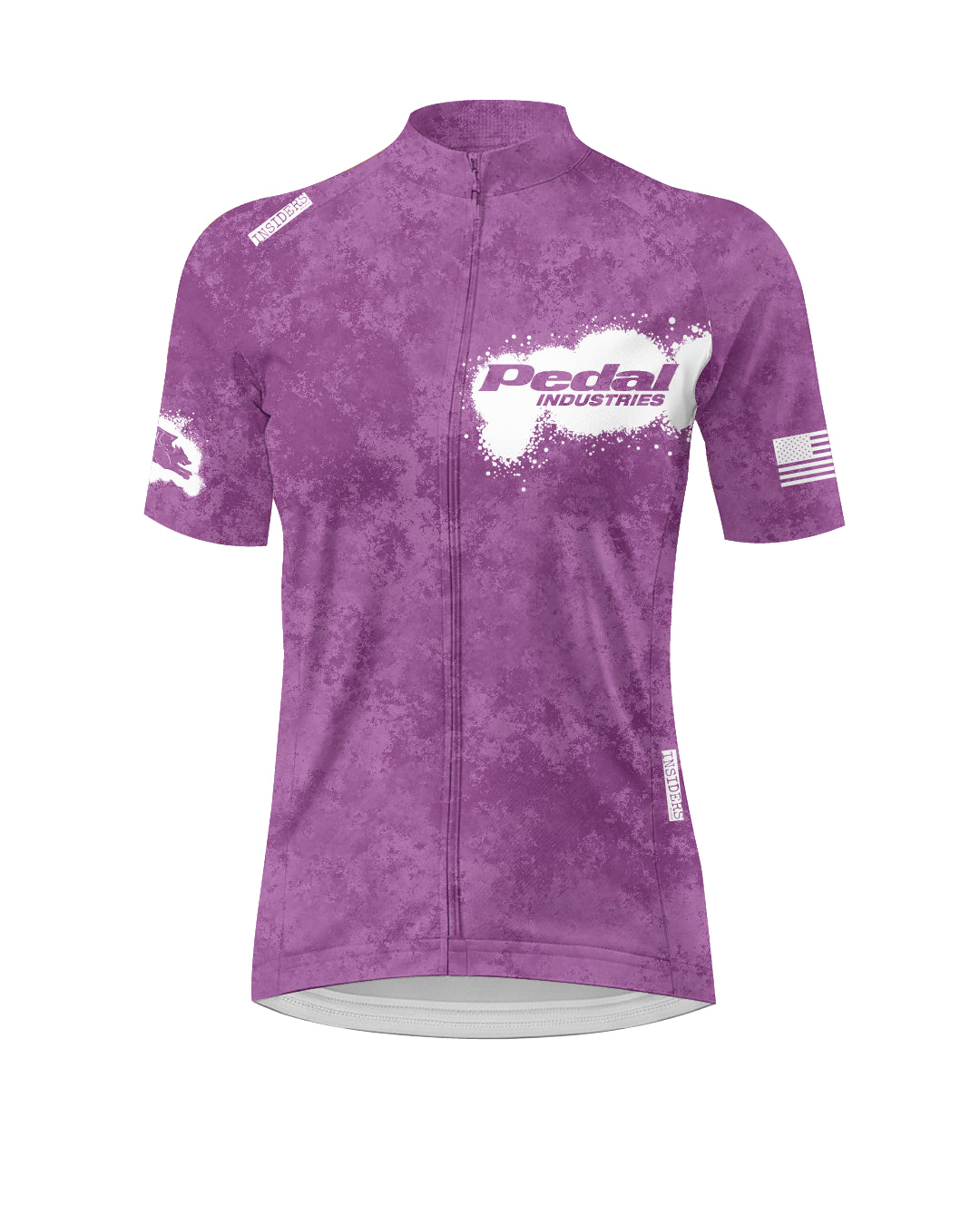 Purple PEDAL Insiders 2027 WOMEN'S PRO JERSEY 2.5 ISD - flat product view, front pdp-last