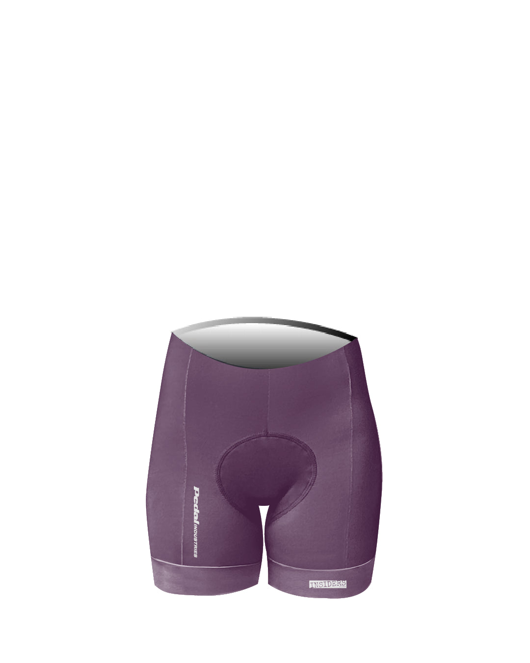 Purple PEDAL Insiders 2027 WOMEN'S PRO BIB 2.5 ISD (NO STRAPS) - flat product view pdp-last
