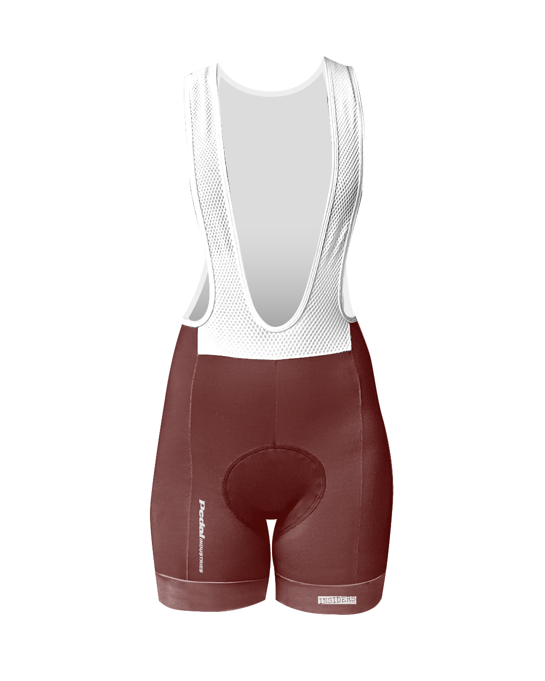 Red PEDAL Insiders 2027 WOMEN'S PRO BIB 2.5 ISD - flat product view, front pdp-last