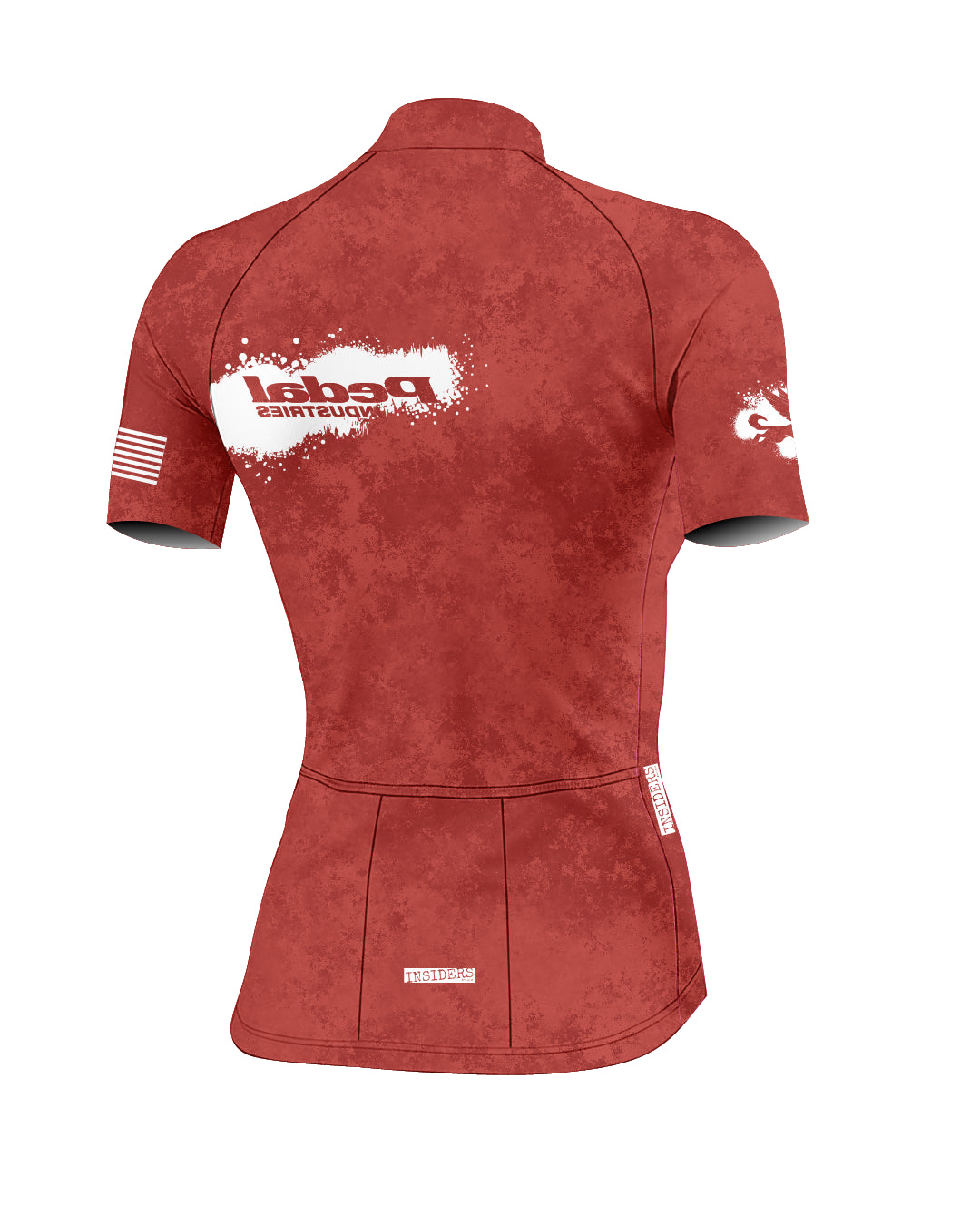 Red PEDAL Insiders 2027 WOMEN'S PRO JERSEY 2.5 ISD - flat product view, back pdp-last