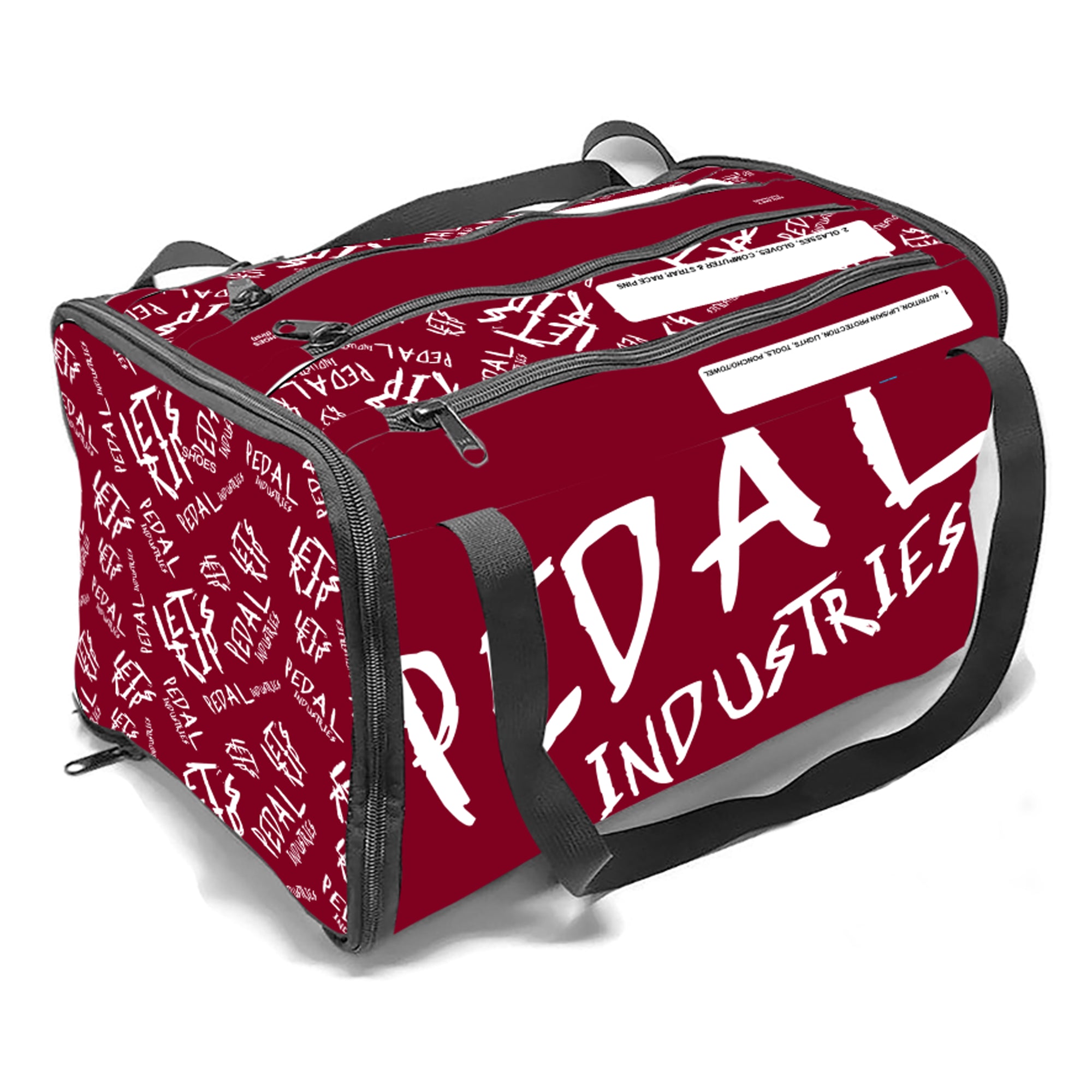 Burgundy-White Pedal PUNK RaceDay CYCLING Gear BAG™ ISD