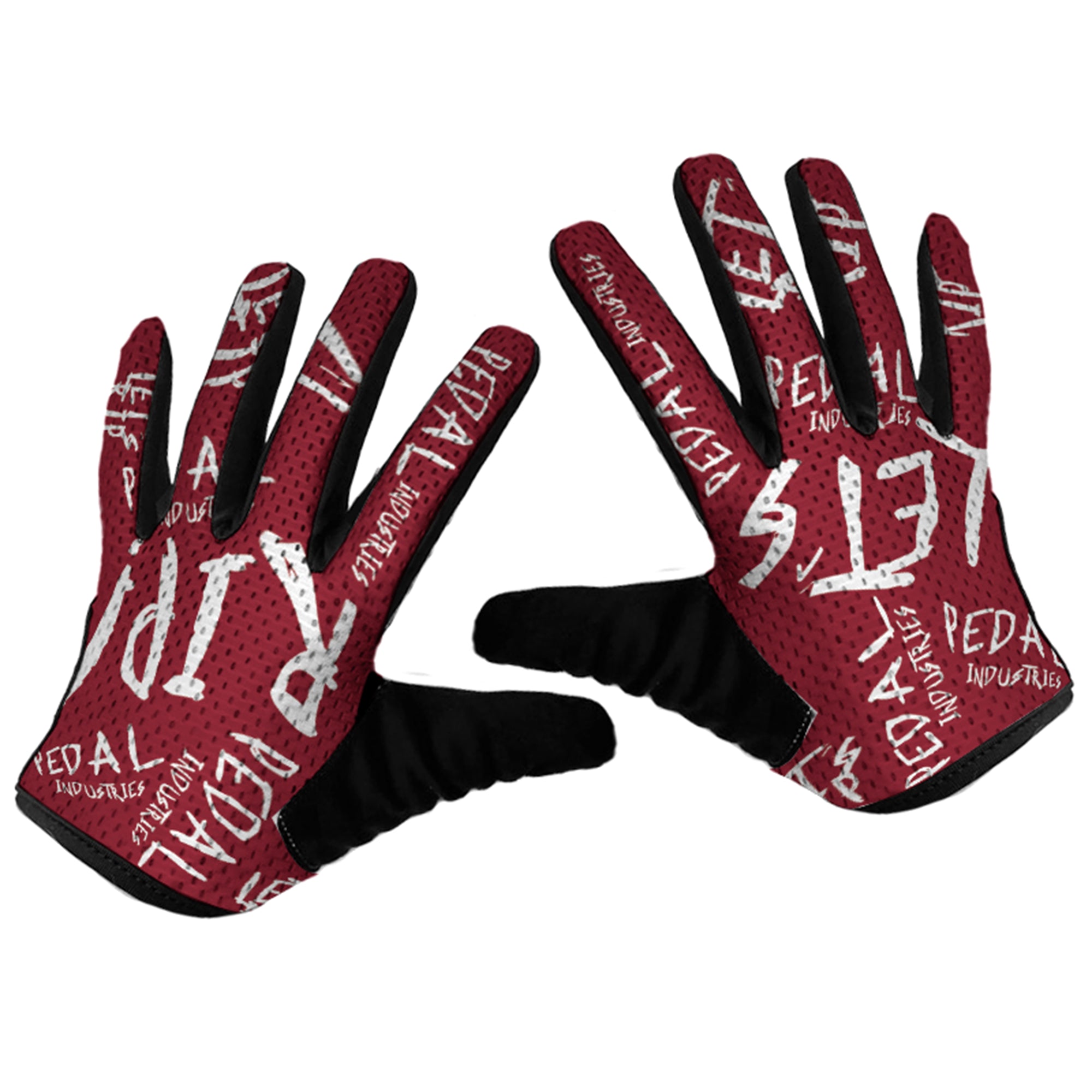Burgundy-White Pedal PUNK SUPERLIGHT RaceDay Gloves ISD