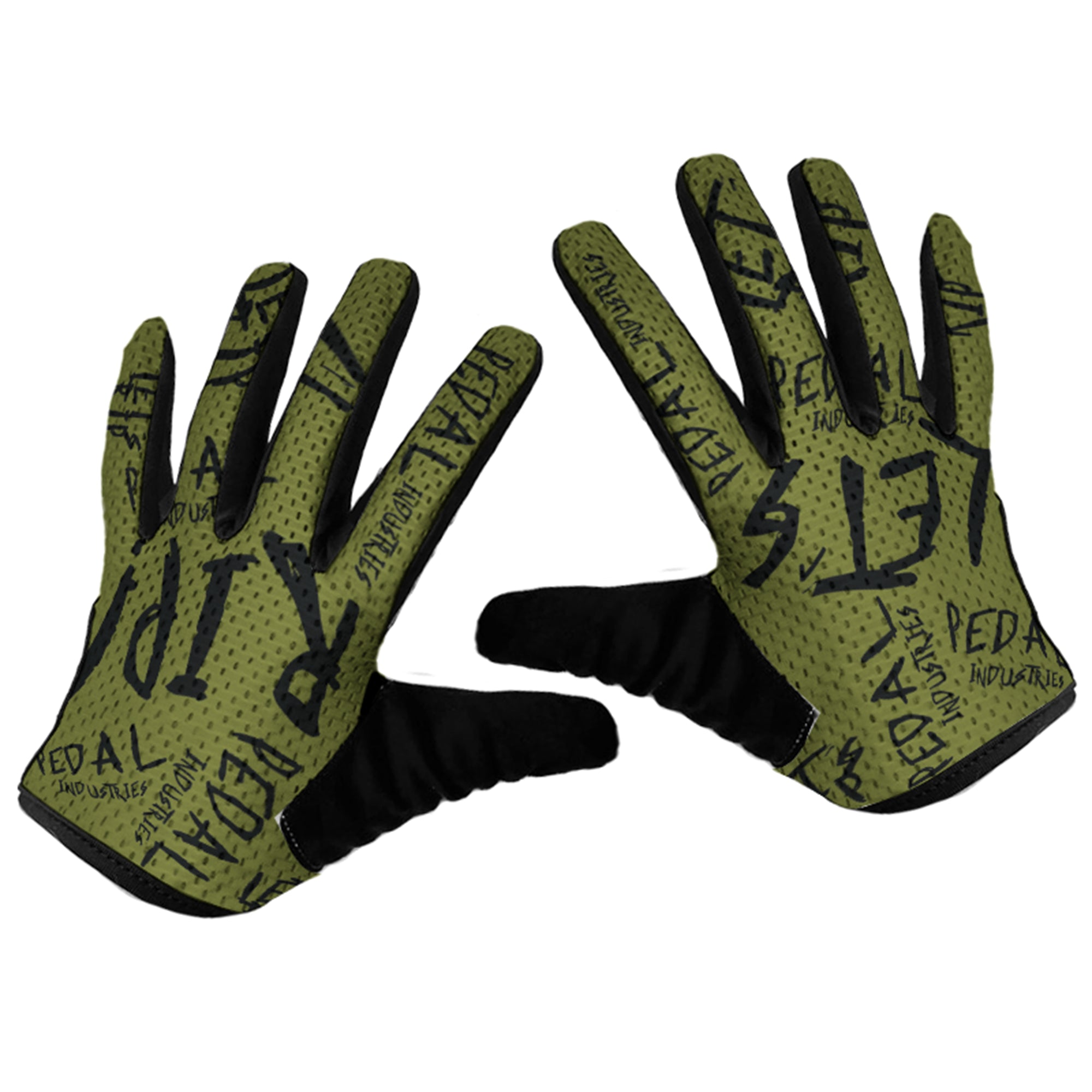 Olive-Black Pedal PUNK SUPERLIGHT RaceDay Gloves ISD