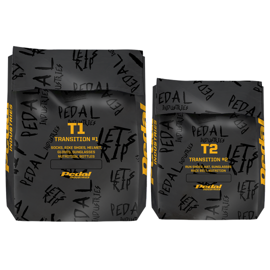 Stealth-Black-Yellow Pedal PUNK Triathlon  T1/T2 Transition Bags ISD