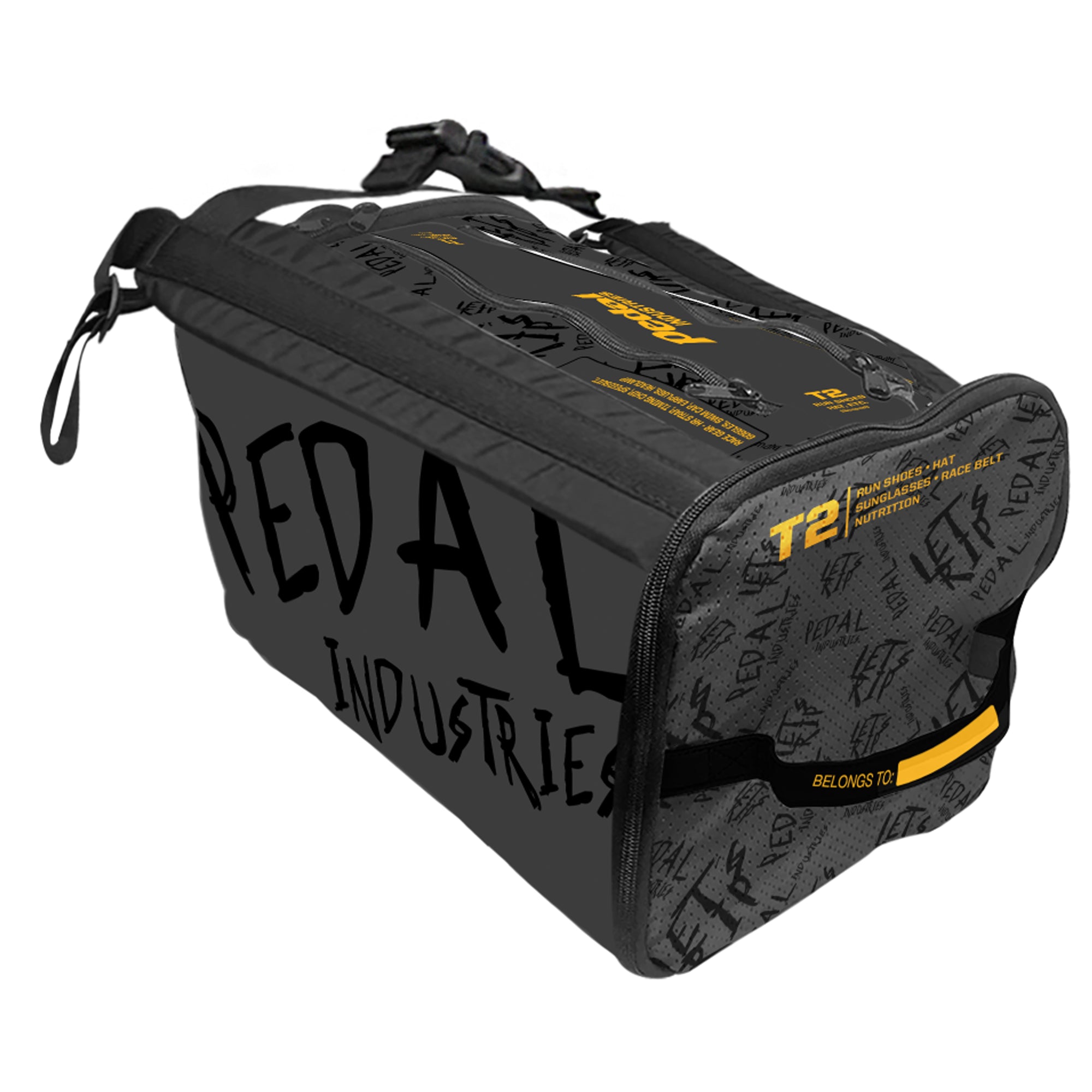 Stealth-Black-Yellow Pedal PUNK RaceDay TRIATHLON Gear Bag ISD