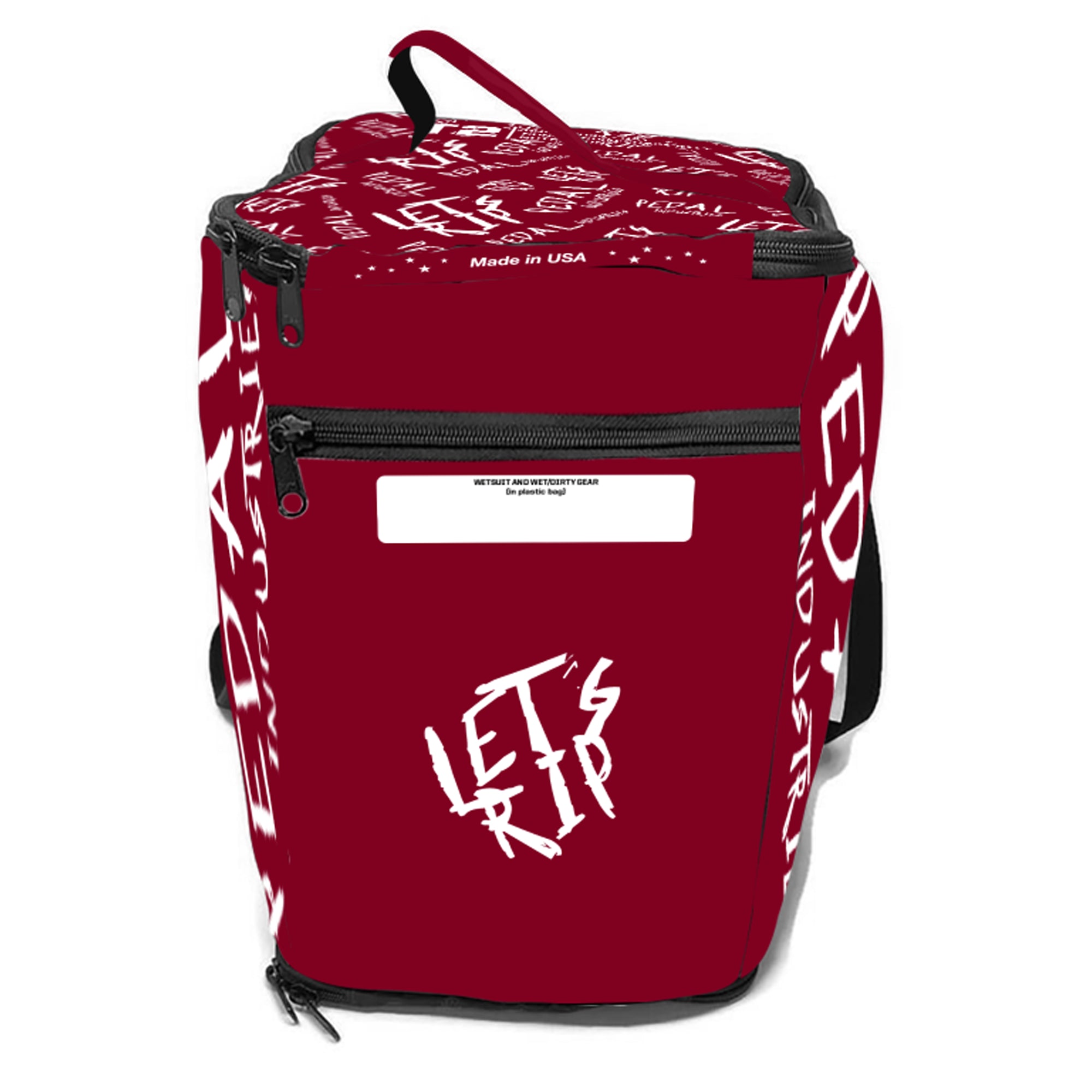 Burgundy-White Pedal PUNK RaceDay TRIATHLON Gear Bag ISD