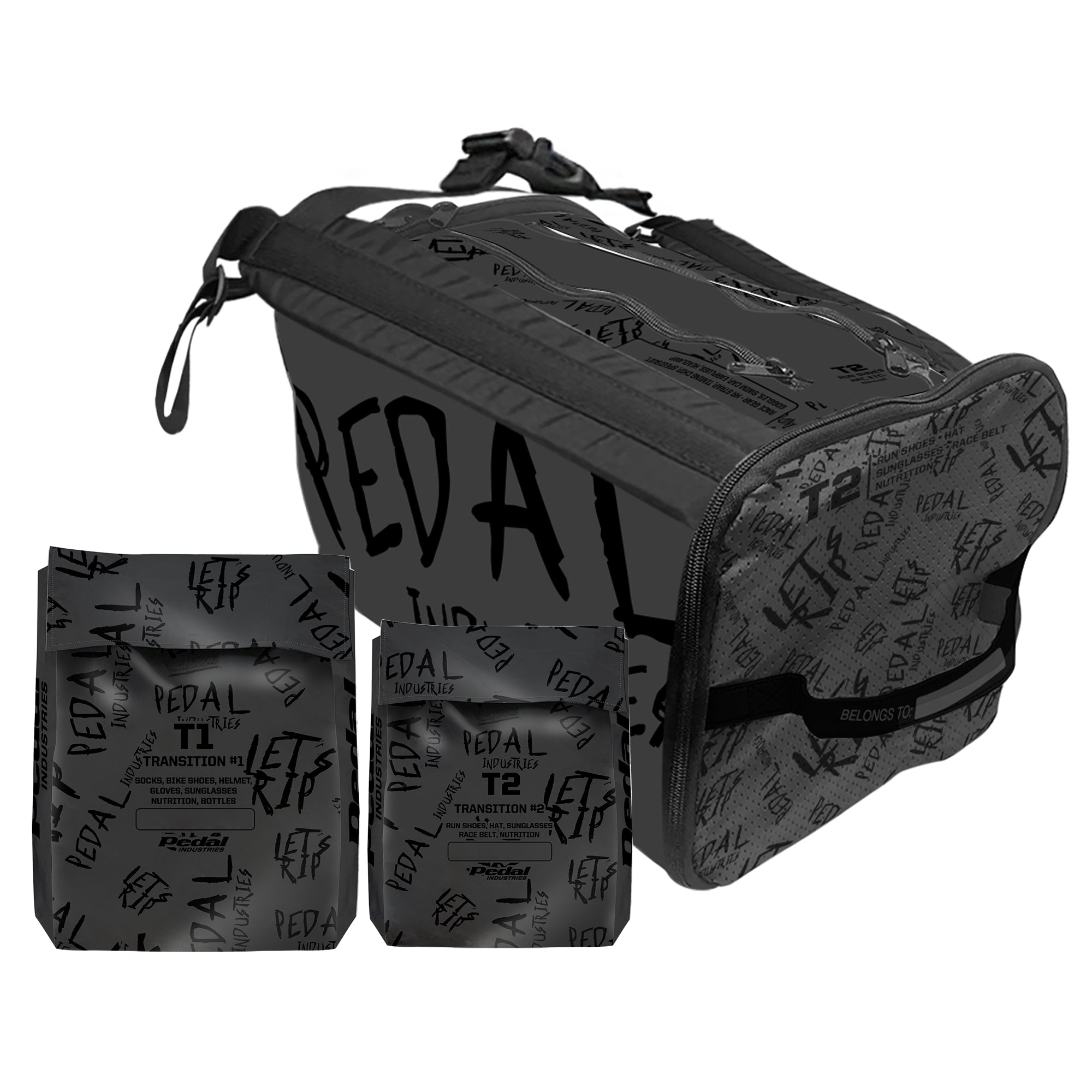 Stealth-Black Pedal PUNK RaceDay TRIATHLON Gear Bag ISD