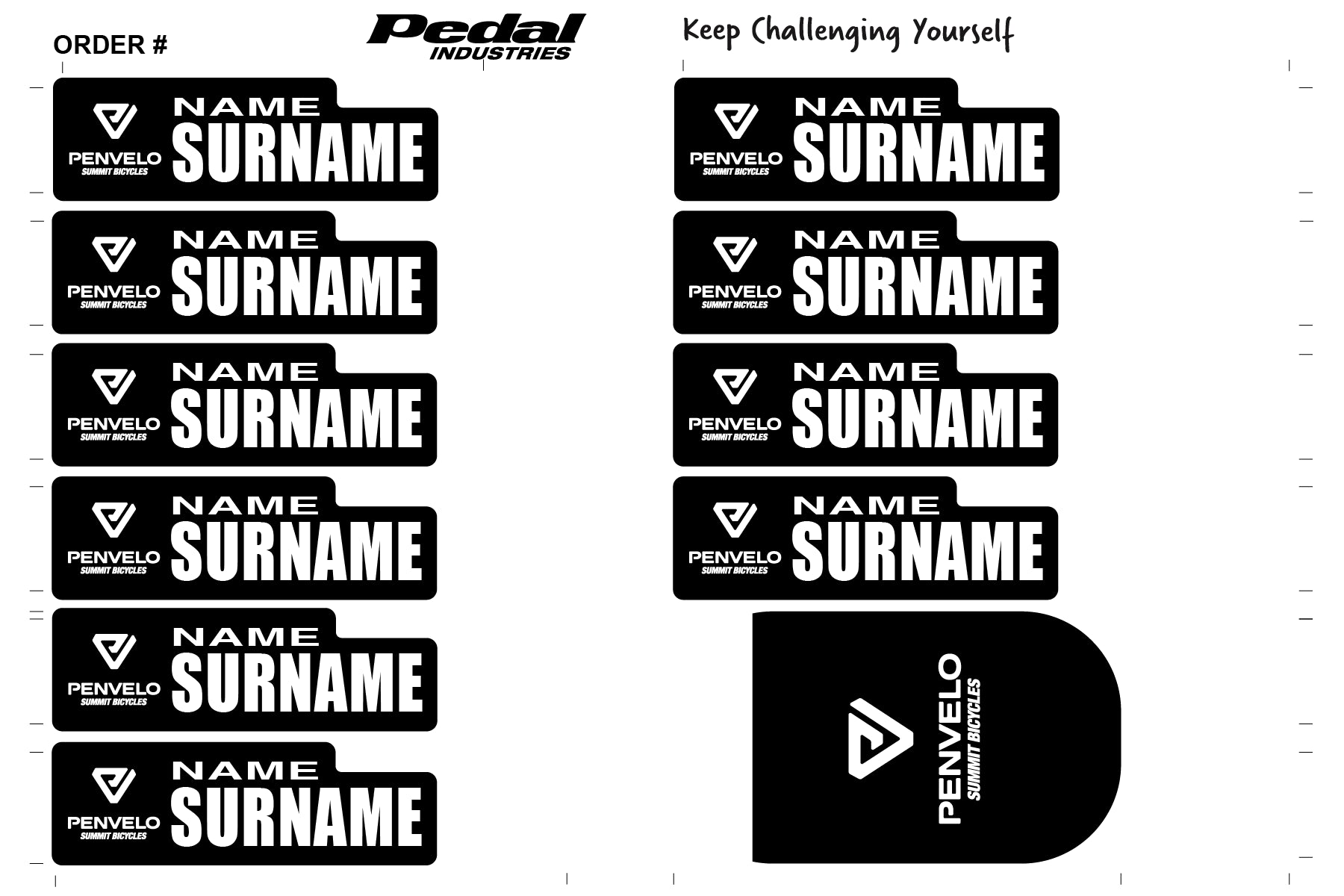 PenVelo 2024 ID Sticker Bikes & Gear