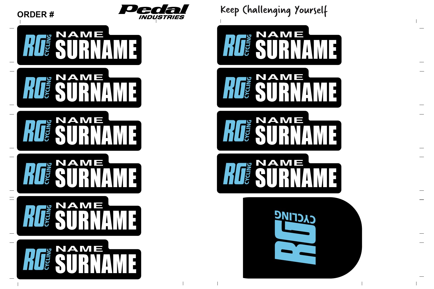 Racing Greyhounds 2025 ID Sticker Bikes & Gear