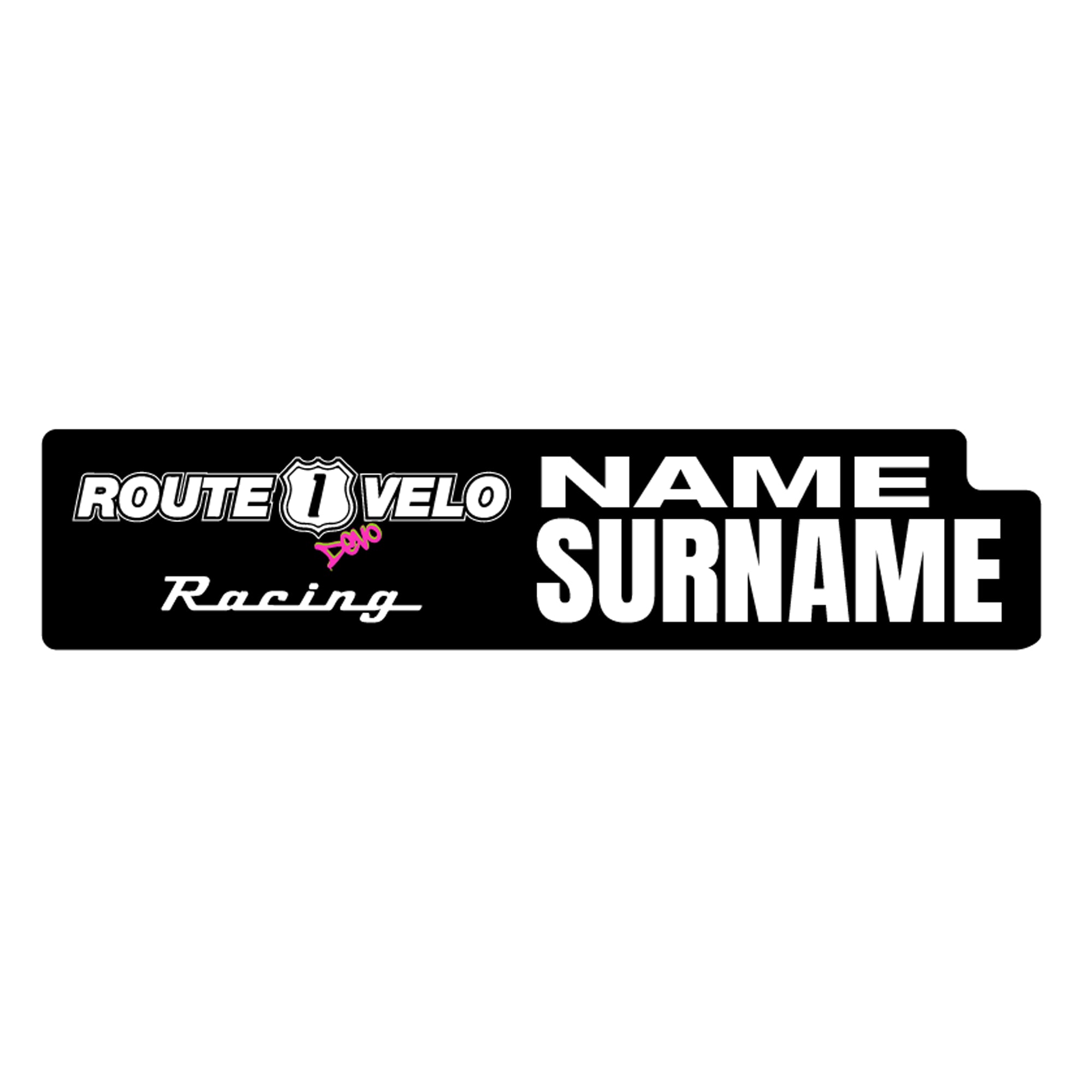 Route 1 Devo 2026 ID Sticker Bikes & Gear CLEAR BACKGROUND