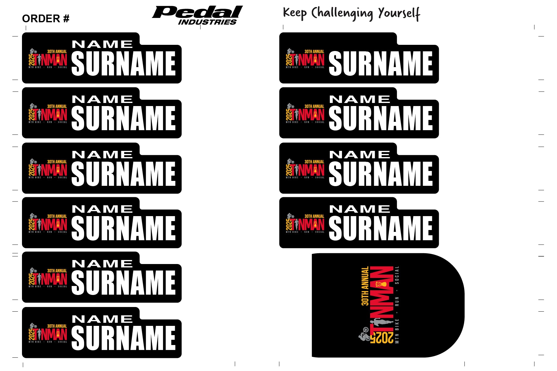 TINMAN 2025 ID Sticker Bikes & Gear