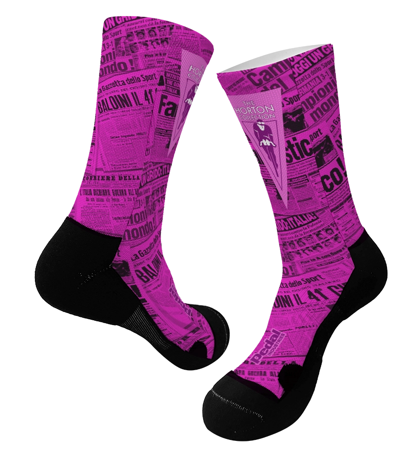 The GIRO SUBLIMATED SOCK 2.0 ISD PINK (3 Color Variants) collab with The Horton Collection