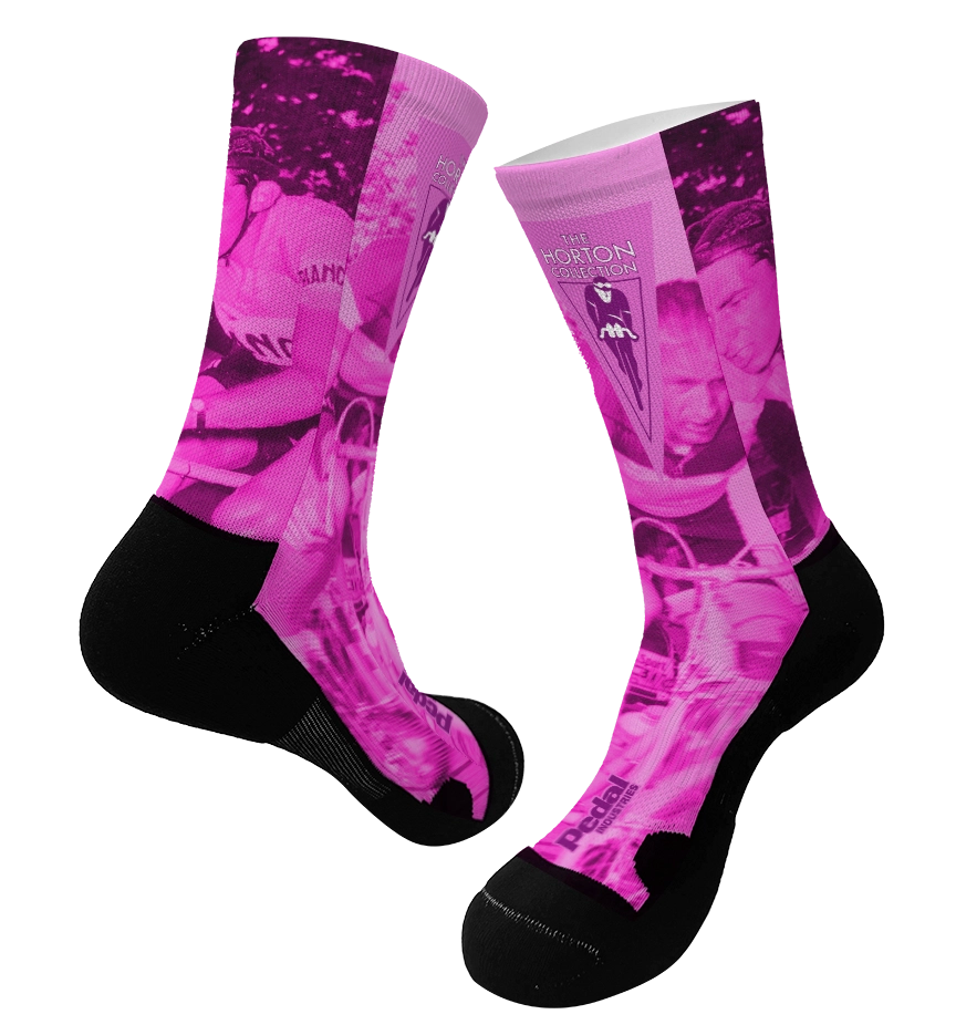 The GIRO SUBLIMATED SOCK 2.0 ISD PINK (3 Color Variants) collab with The Horton Collection