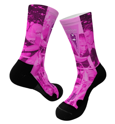 The GIRO SUBLIMATED SOCK 2.0 ISD PINK (3 Color Variants) collab with The Horton Collection