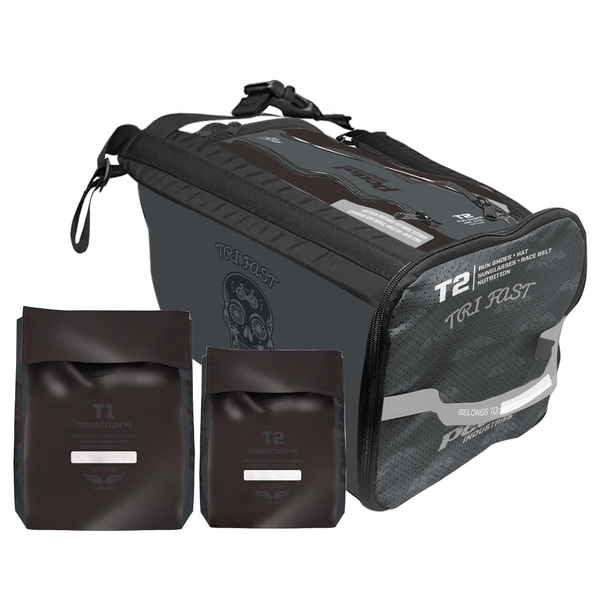 Red Tri Fast or Die RaceDay TRIATHLON Gear Bag ISD
