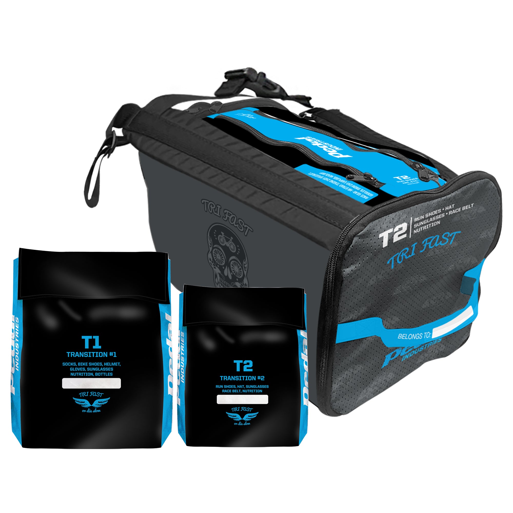 Red Tri Fast or Die RaceDay TRIATHLON Gear Bag ISD