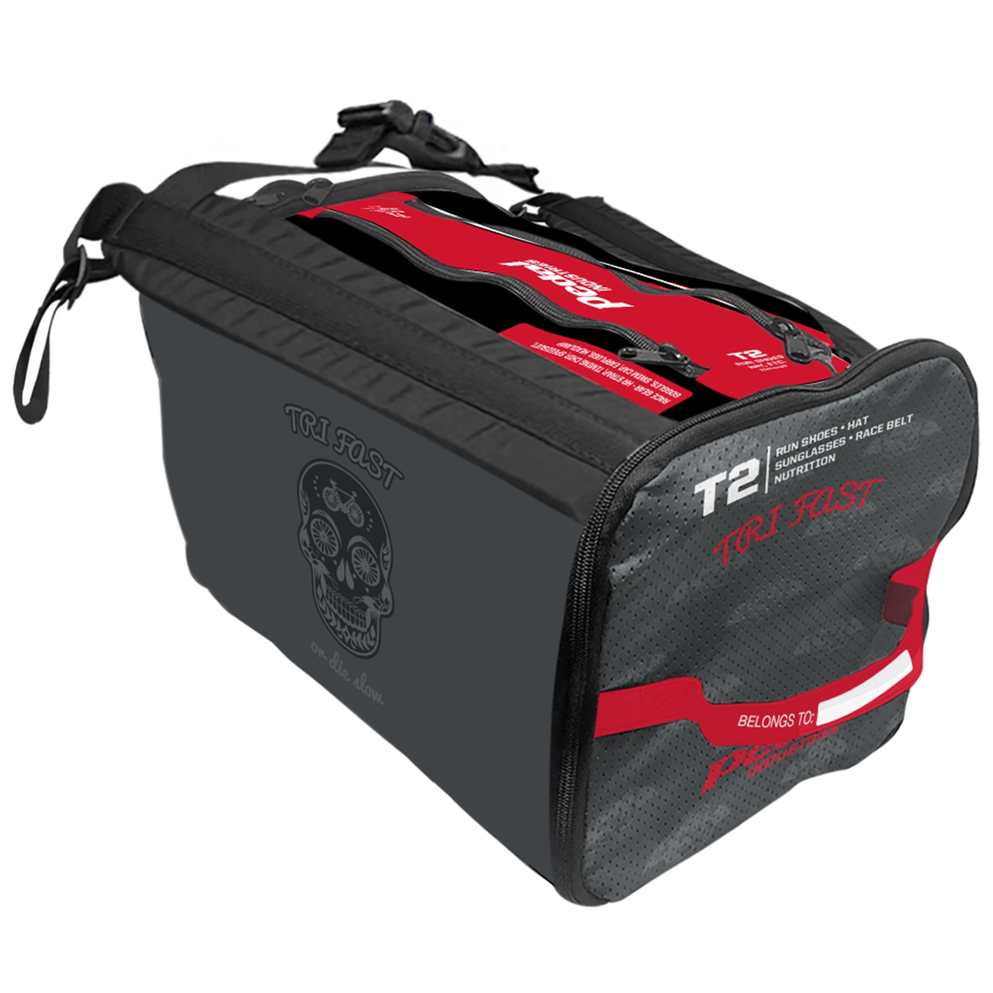 Red Tri Fast or Die RaceDay TRIATHLON Gear Bag ISD