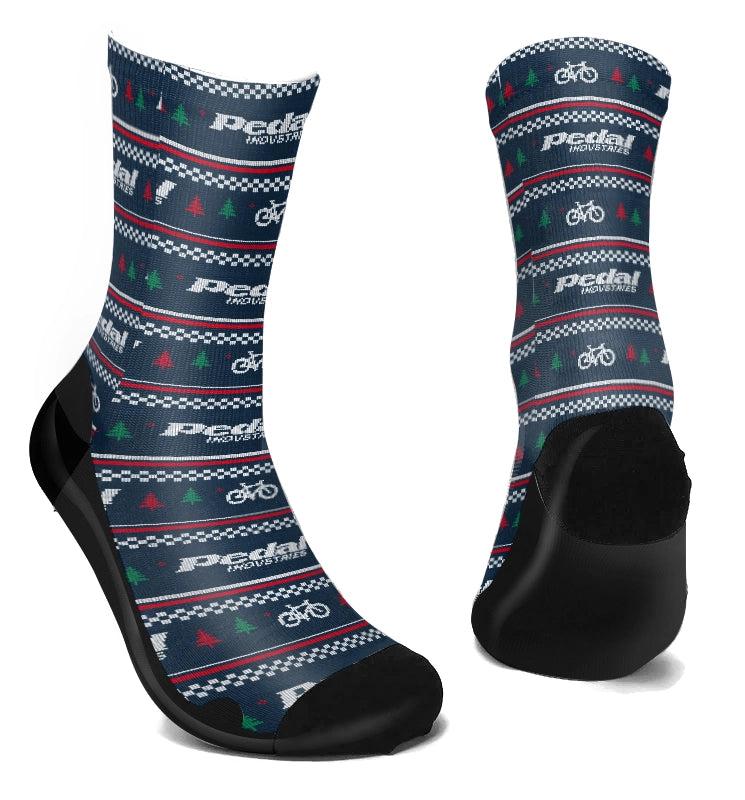 Ugly Sweater SUBLIMATED SOCK NAVY BLUE