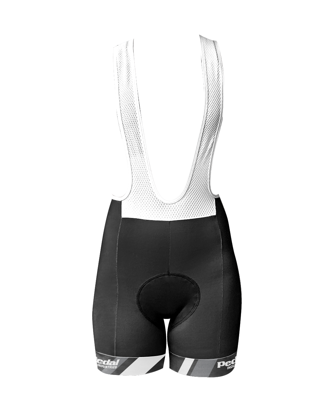 White Primary Colors WOMEN'S PRO BIB ISD - flat product view pdp-last