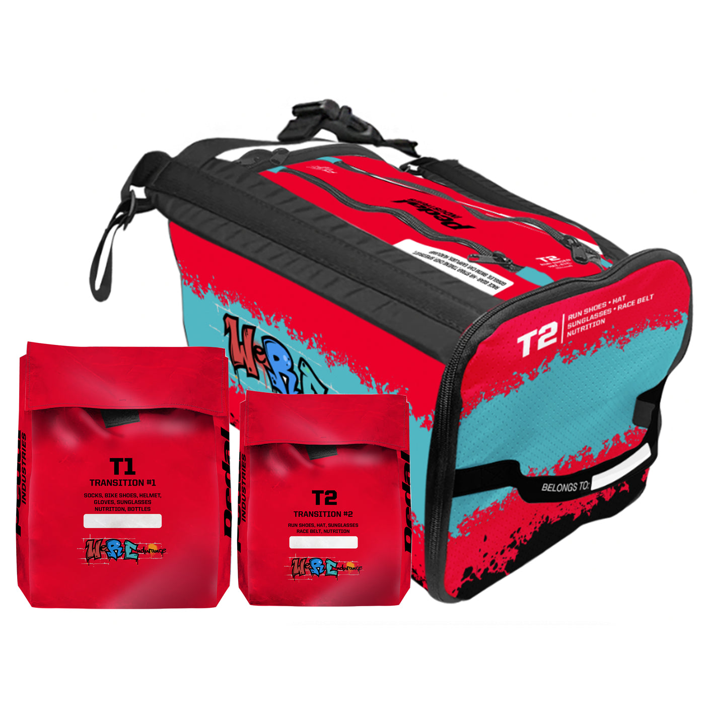 WeREndurance Athletes 2024 TRIATHLON SPECIFIC RaceDay Bag RED