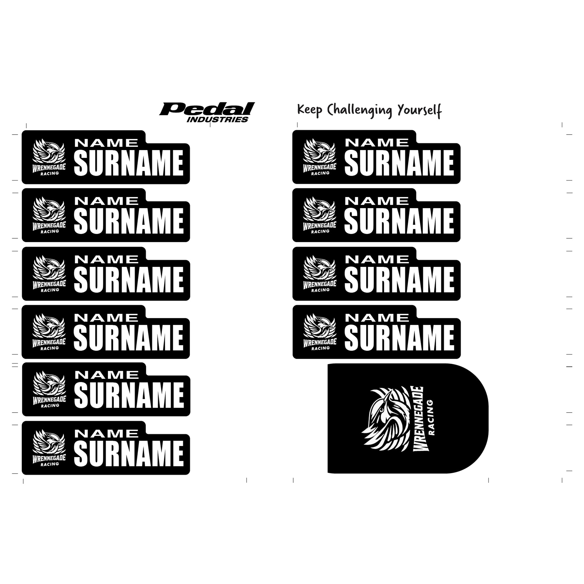 Wrennegade Racing 2024 ID Sticker Bikes & Gear