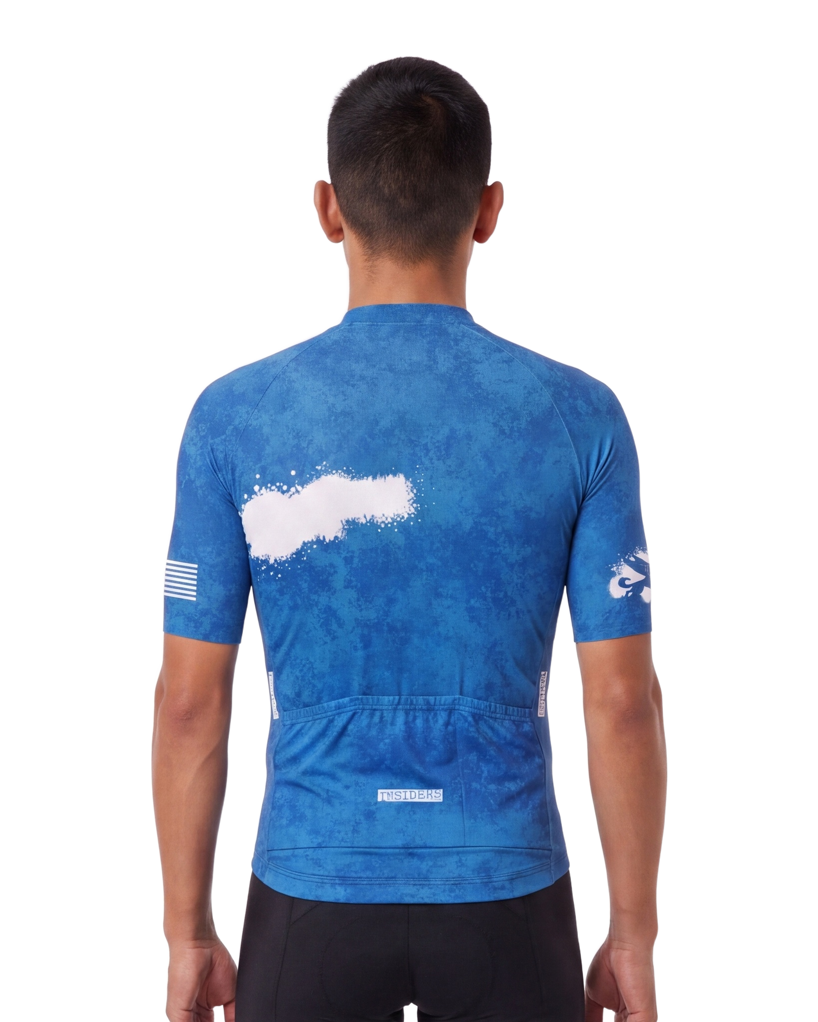 Azure Blue PEDAL Insiders 2027 MEN'S PRO JERSEY ISD - back, on model