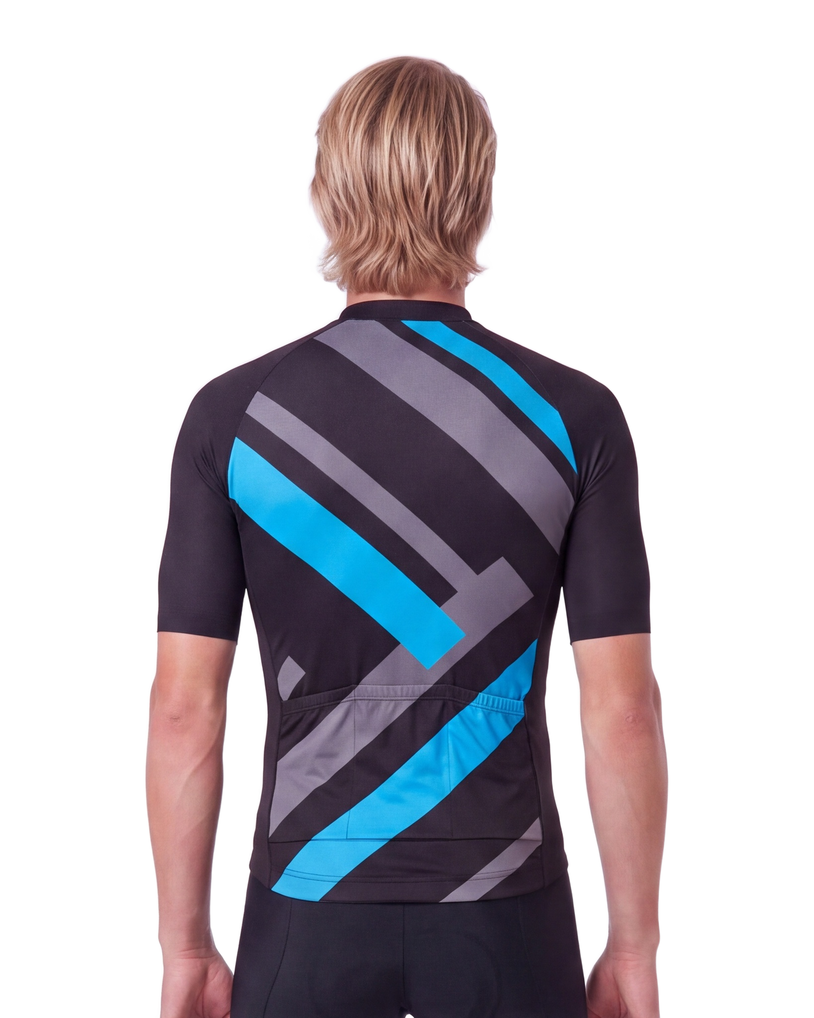 Blue Primary Colors MEN'S PRO JERSEY ISD - back, on model