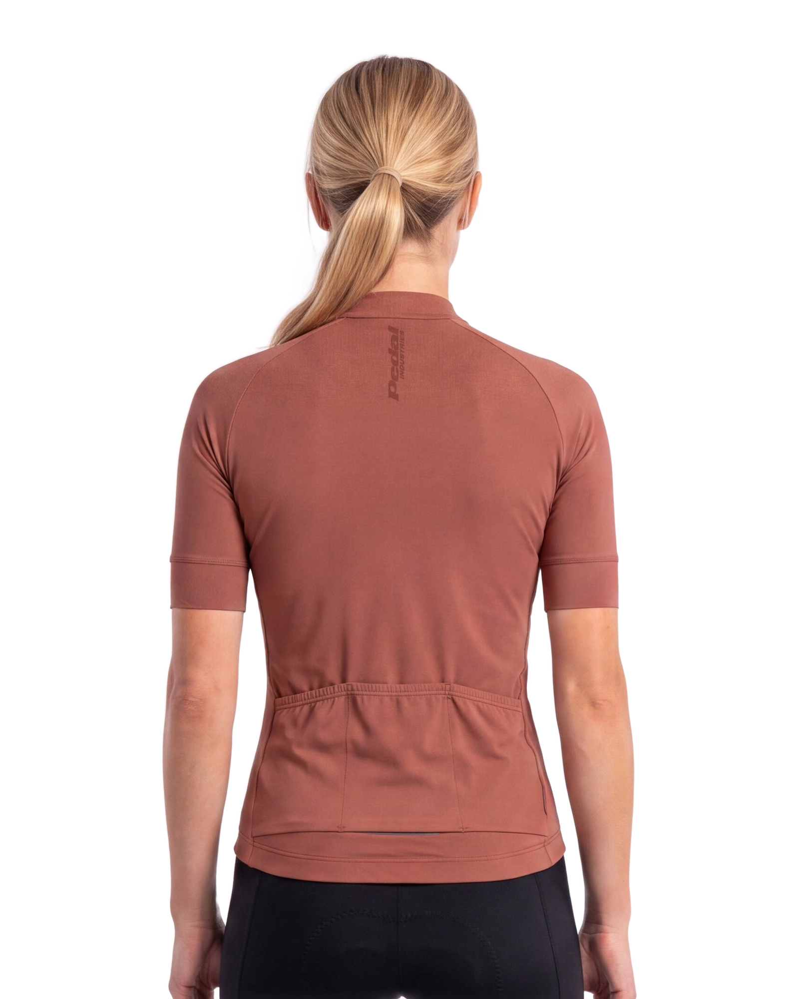 Brick CHROMA WOMEN'S PRO JERSEY ISD - back, on model