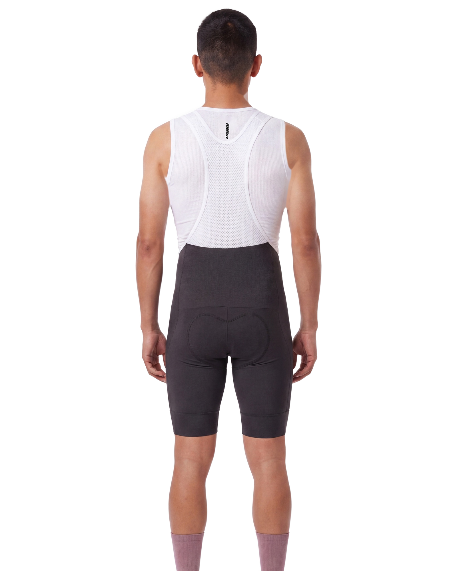 Brown PEDAL Insiders 2027 MEN'S PRO LEVEL BIB ISD - back, on model