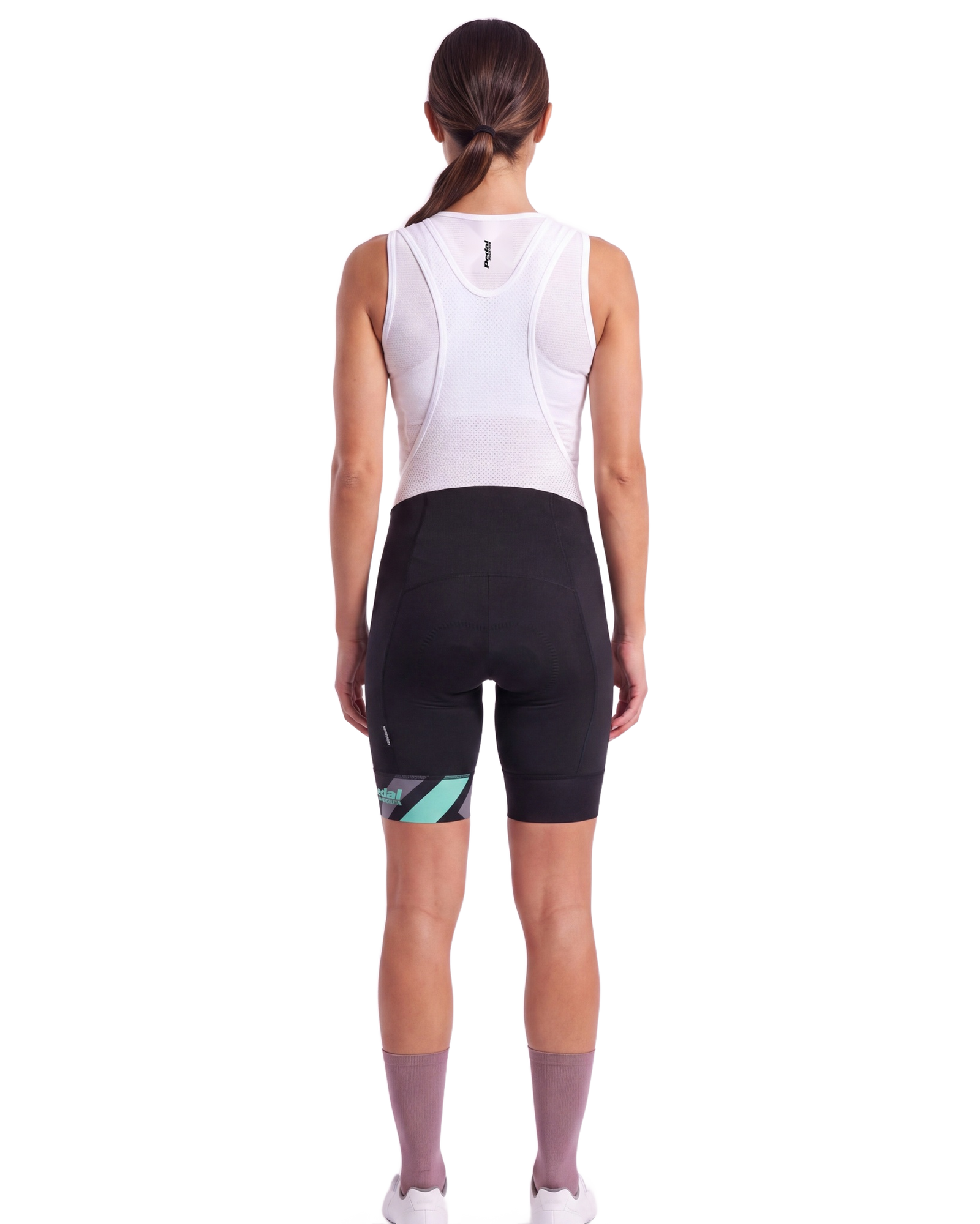 Celeste Primary Colors WOMEN'S PRO BIB 2.5 ISD - back, on model