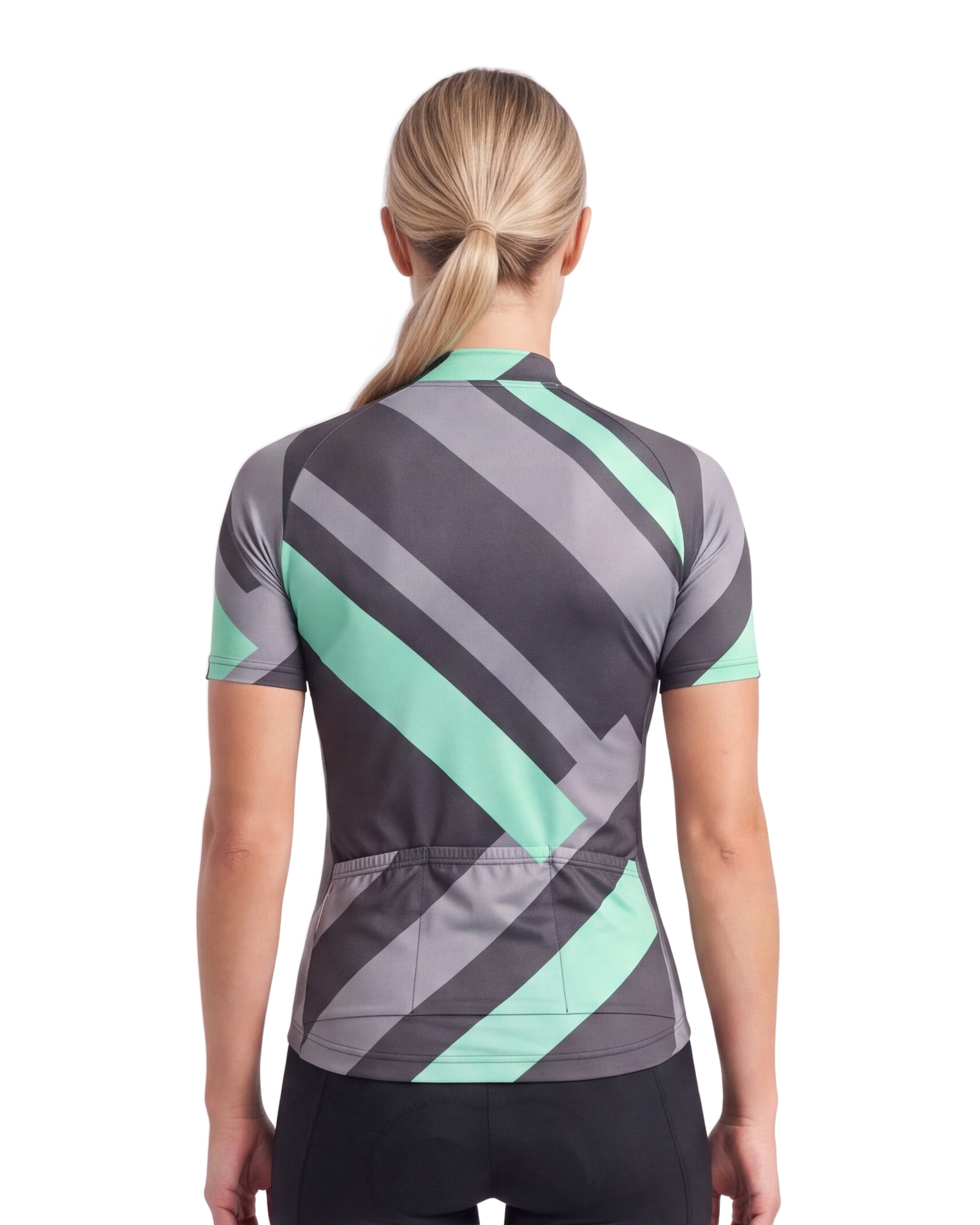 Celeste Primary Colors WOMEN'S PRO JERSEY ISD - back, on model