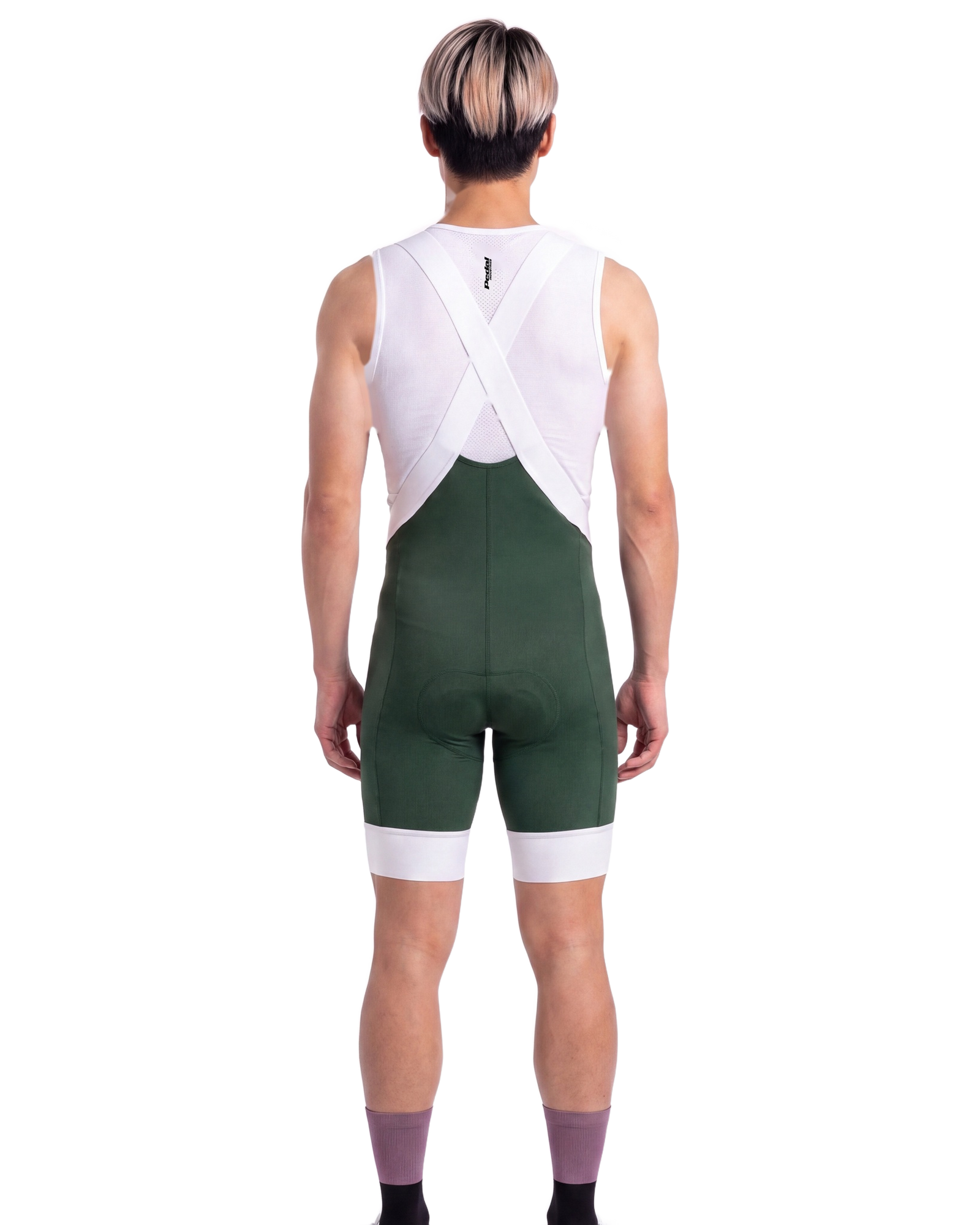 Deep Green PEDAL Insiders 2027 MEN'S PRO LEVEL BIB ISD - back, on model