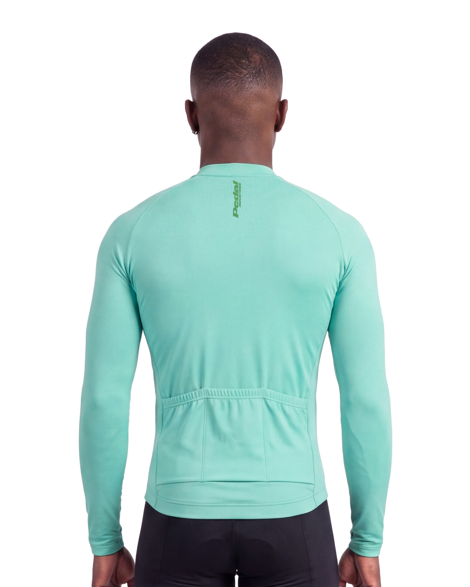 Jelly Mint Cypress Spirits MEN'S Long Sleeve PRO JERSEY ISD - back, on model