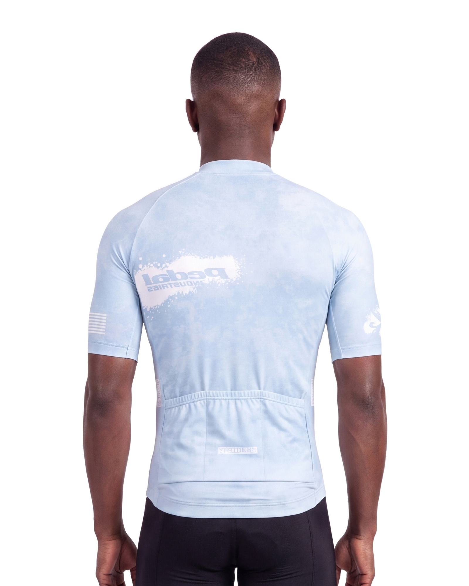 Light Blue PEDAL Insiders 2027 MEN'S PRO JERSEY ISD - back, on model
