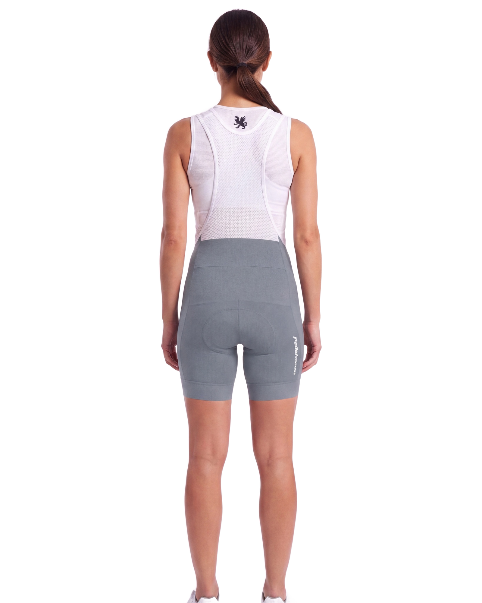 Light Blue PEDAL Insiders 2027 WOMEN'S PRO BIB 2.5 ISD - back, on model