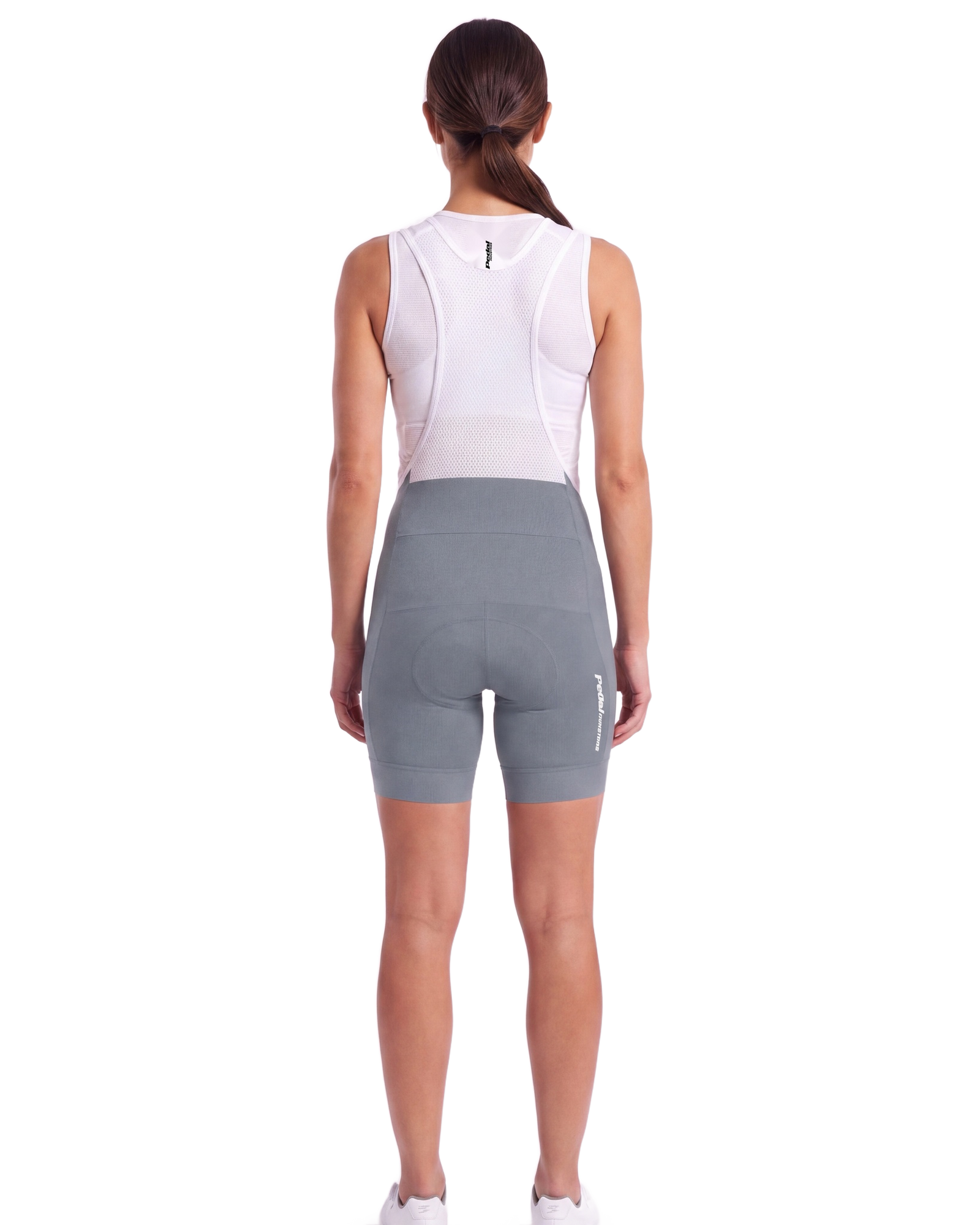 Light Blue PEDAL Insiders 2027 WOMEN'S PRO BIB 2.5 ISD - back, on model