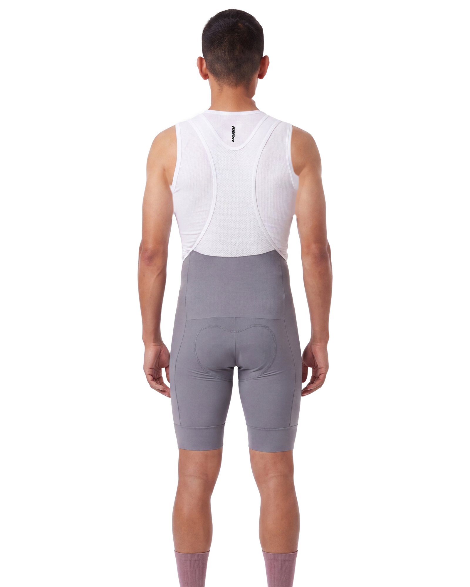 Light Lavender PEDAL Insiders 2027 MEN'S PRO LEVEL BIB ISD - back, on model