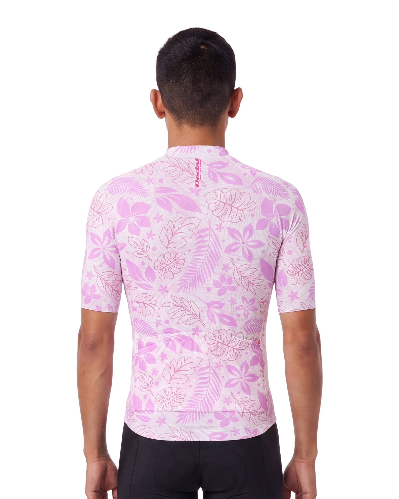 Maui Pink Aloha Pedal MEN'S PRO JERSEY ISD - back, on model